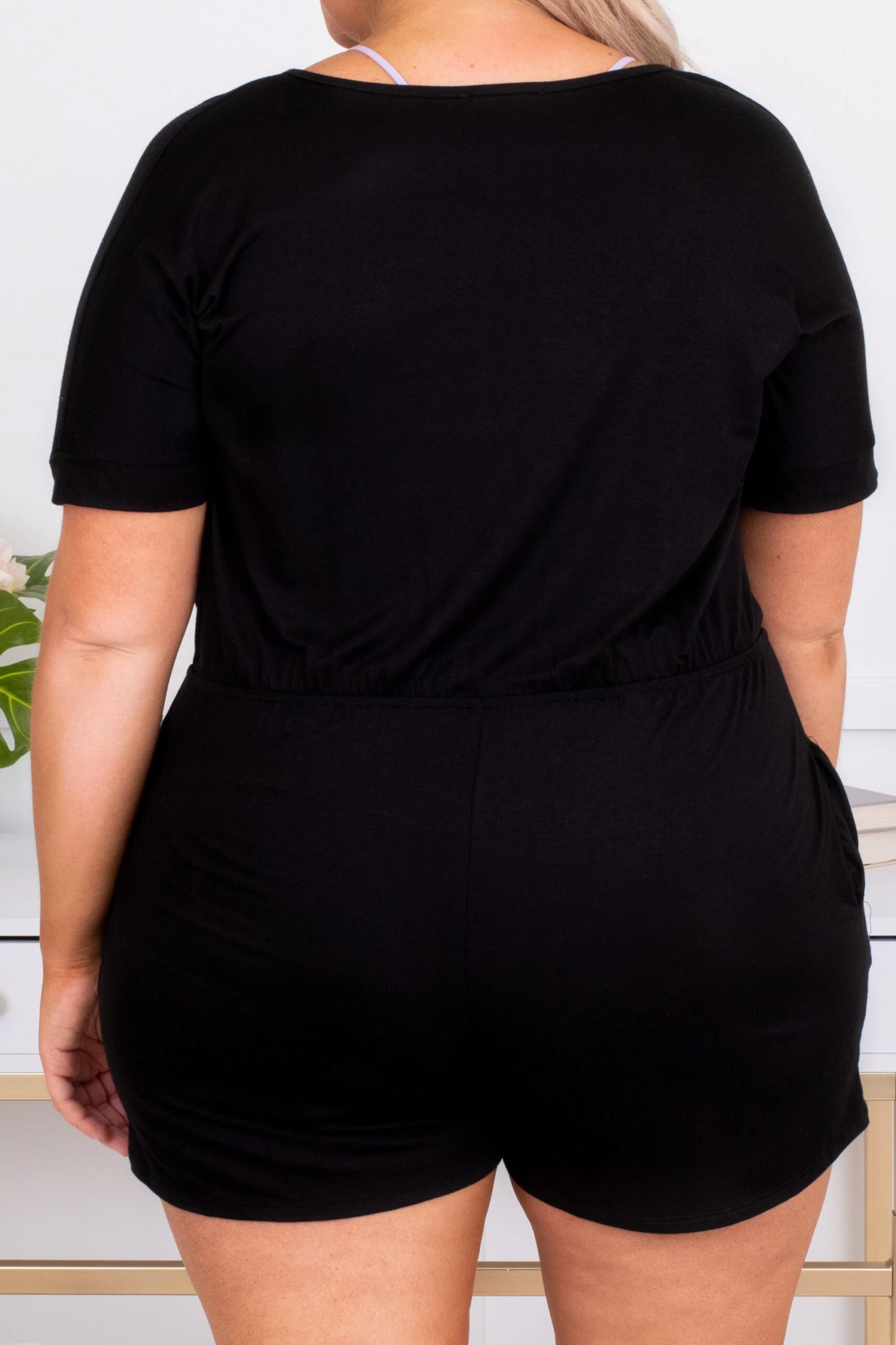 Like It Or Leave It Romper, Black 5 Like It Or Leave It Romper, Black - Image 5