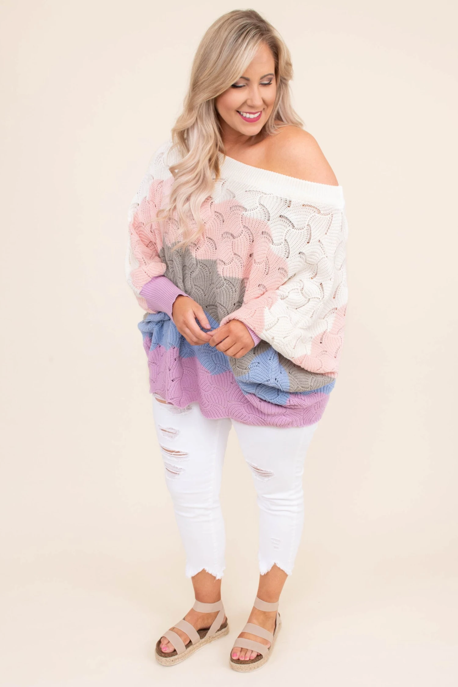 Angel In You Sweater, Blush 3 Angel In You Sweater, Blush - Image 3