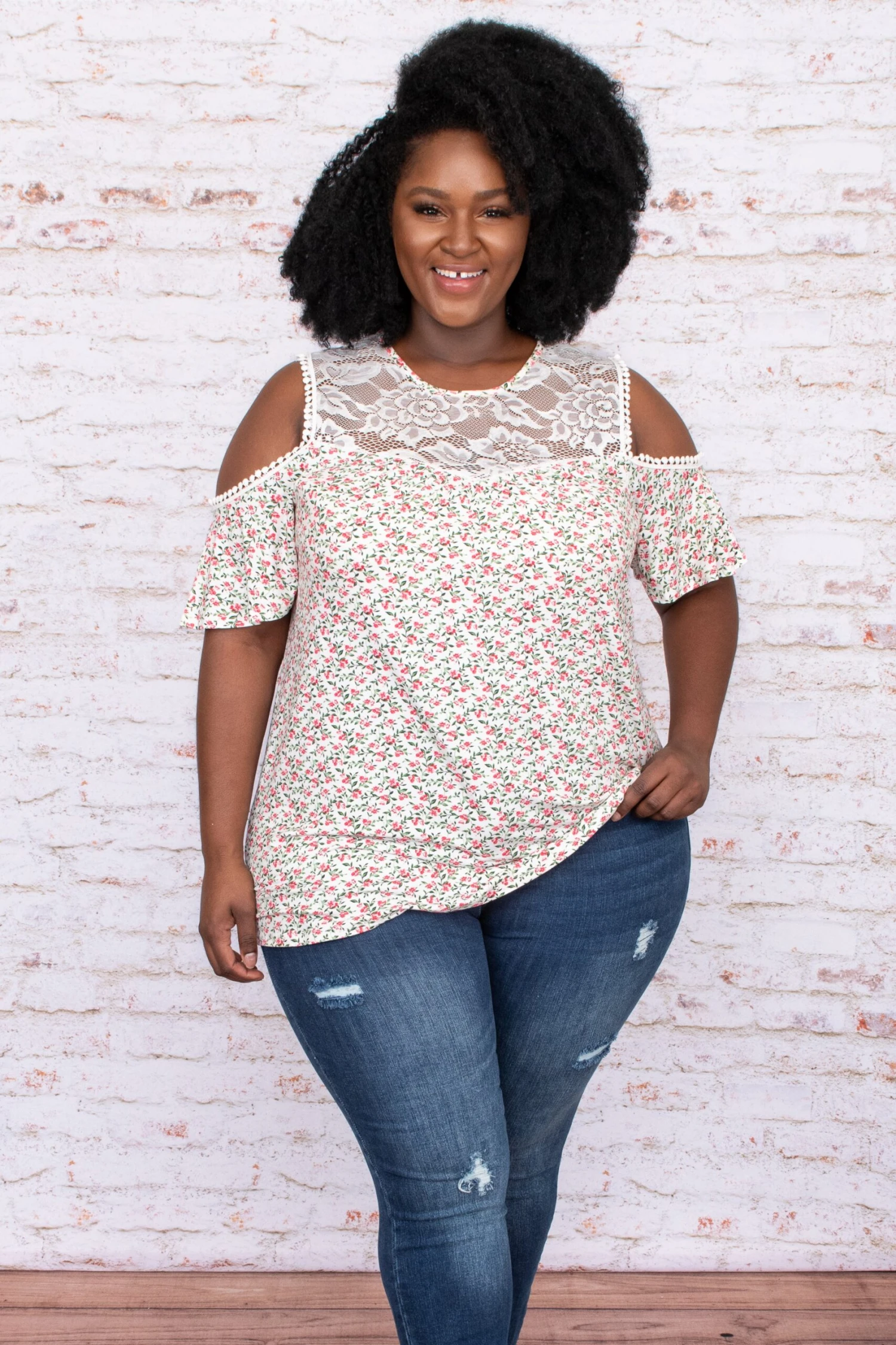 Adored Top, Ivory 1 Adored Top, Ivory