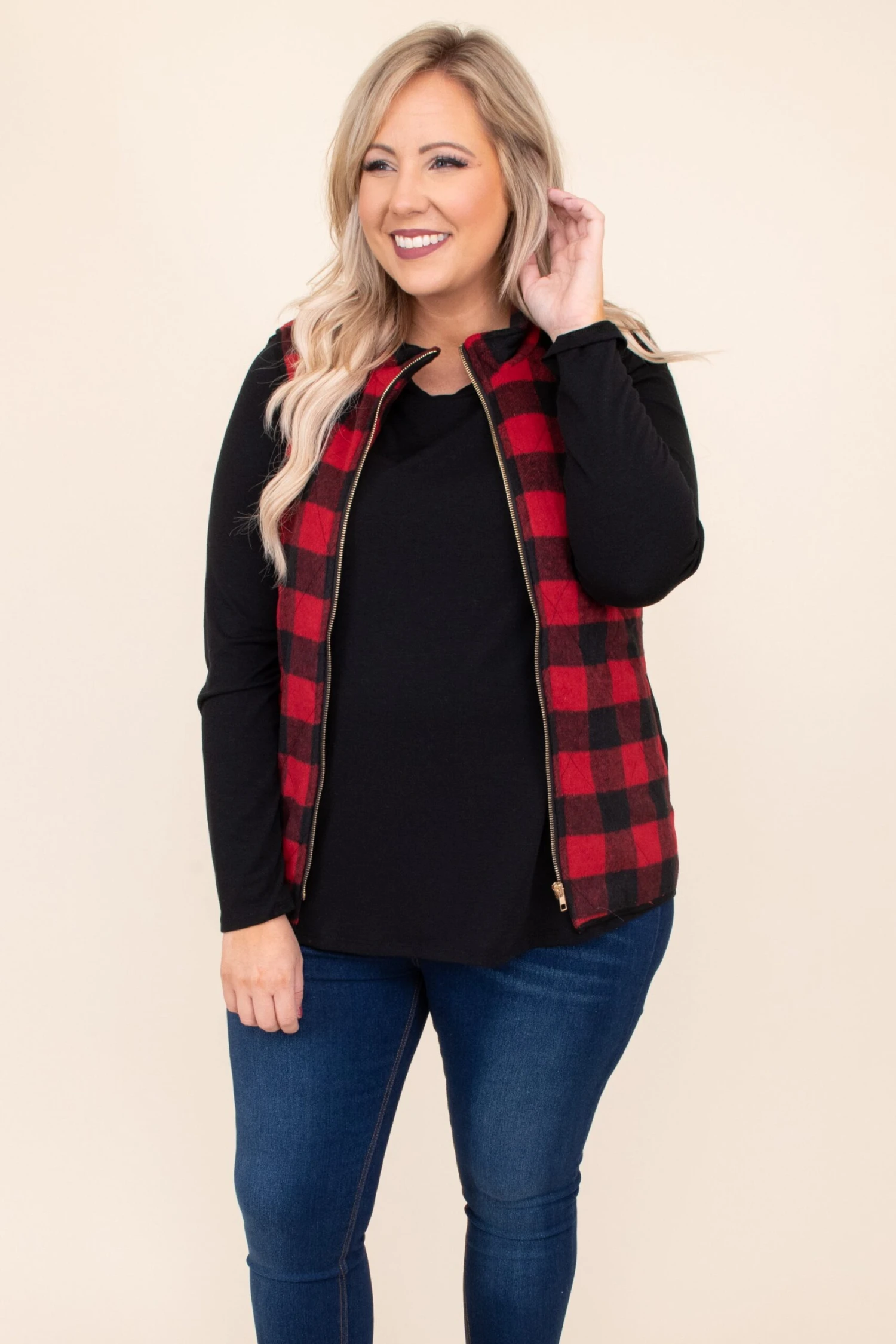 Fall Vestivities Vest, Black-Red 1 Fall Vestivities Vest, Black-Red