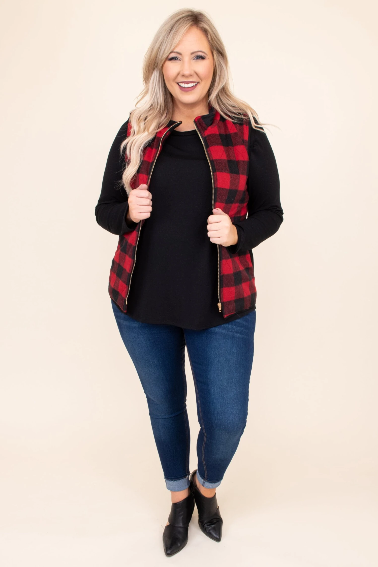 Fall Vestivities Vest, Black-Red 2 Fall Vestivities Vest, Black-Red - Image 2