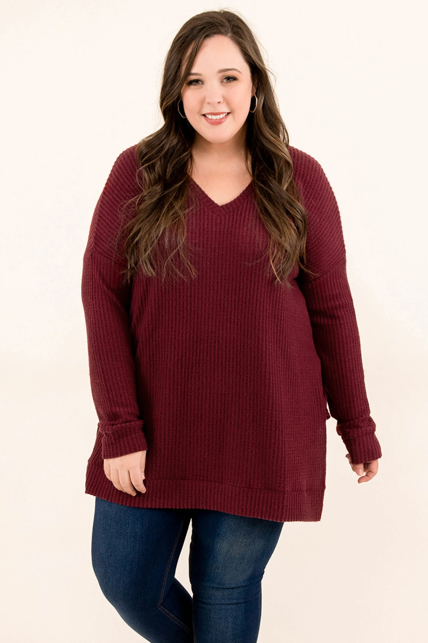 Cool Is Calling Tunic, Dark Burgundy 1 Cool Is Calling Tunic, Dark Burgundy