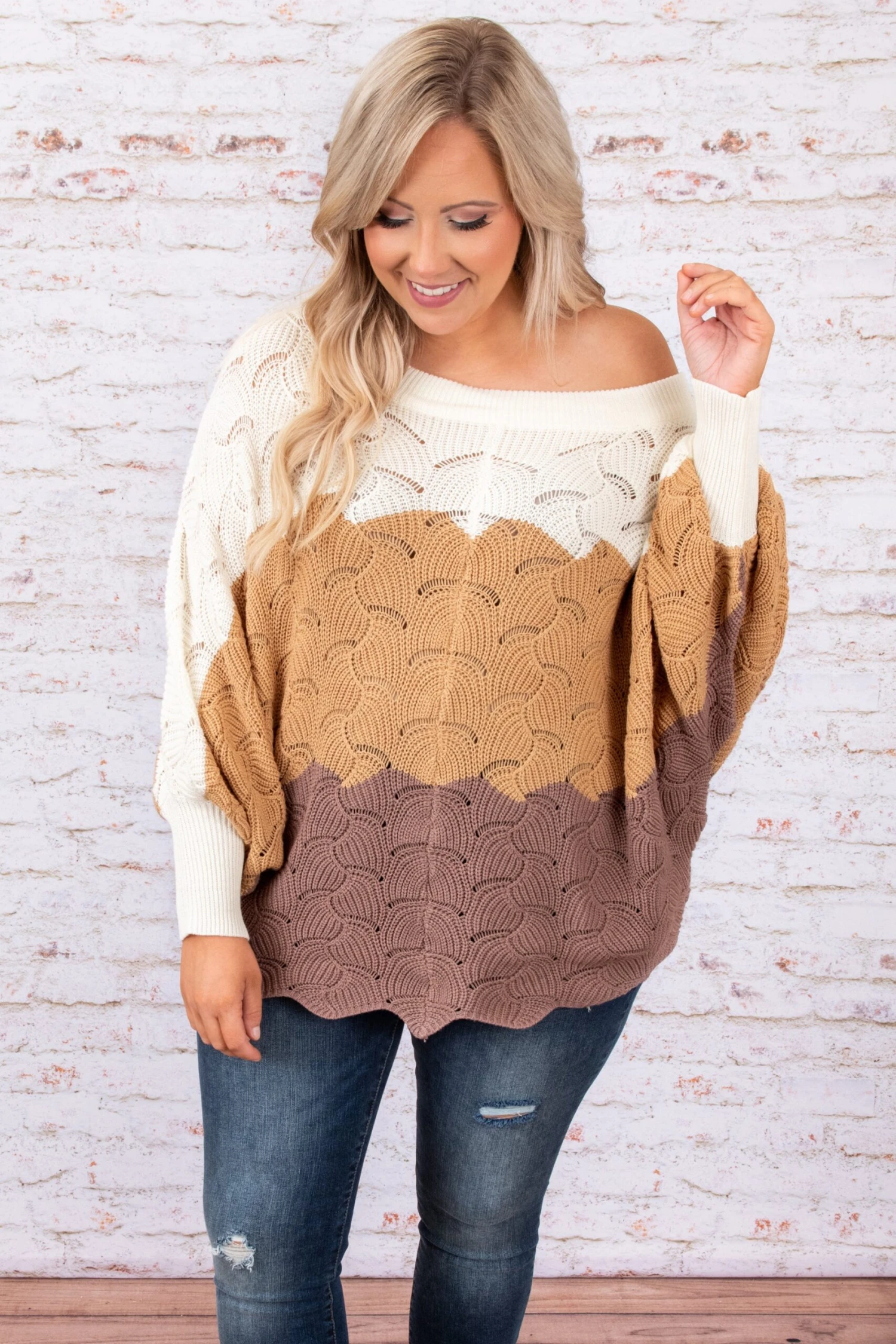 Angel In You Sweater, Taupe-Mocha 1 Angel In You Sweater, Taupe-Mocha