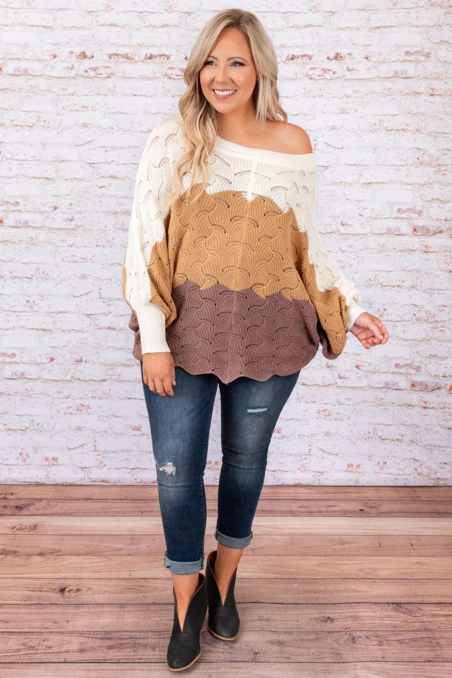 Angel In You Sweater, Taupe-Mocha 3 Angel In You Sweater, Taupe-Mocha - Image 3