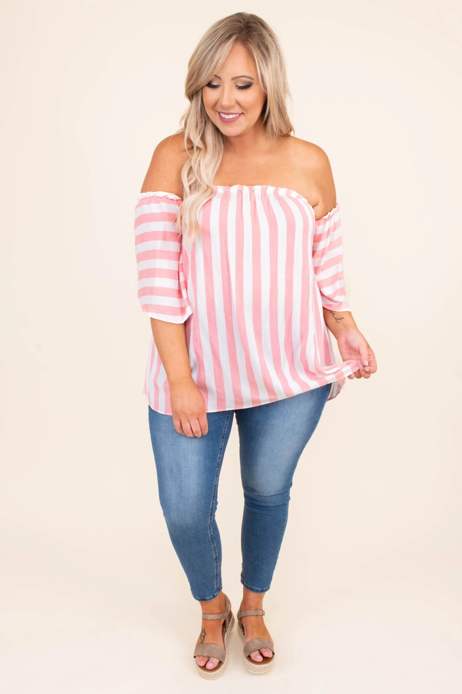 Blown Away By You Blouse, Peach 2 Blown Away By You Blouse, Peach - Image 2