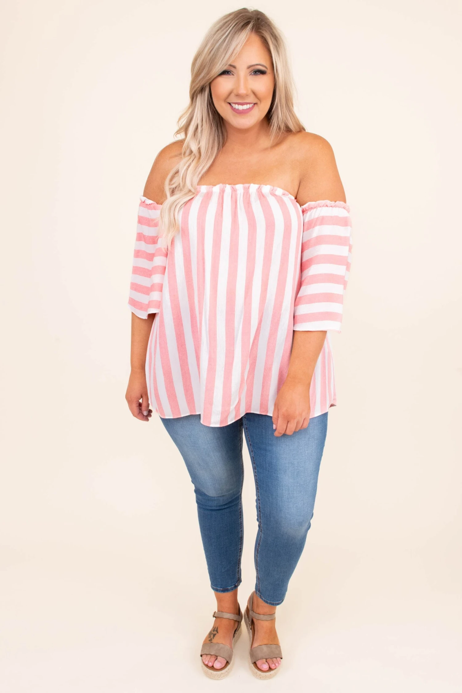 Blown Away By You Blouse, Peach 3 Blown Away By You Blouse, Peach - Image 3