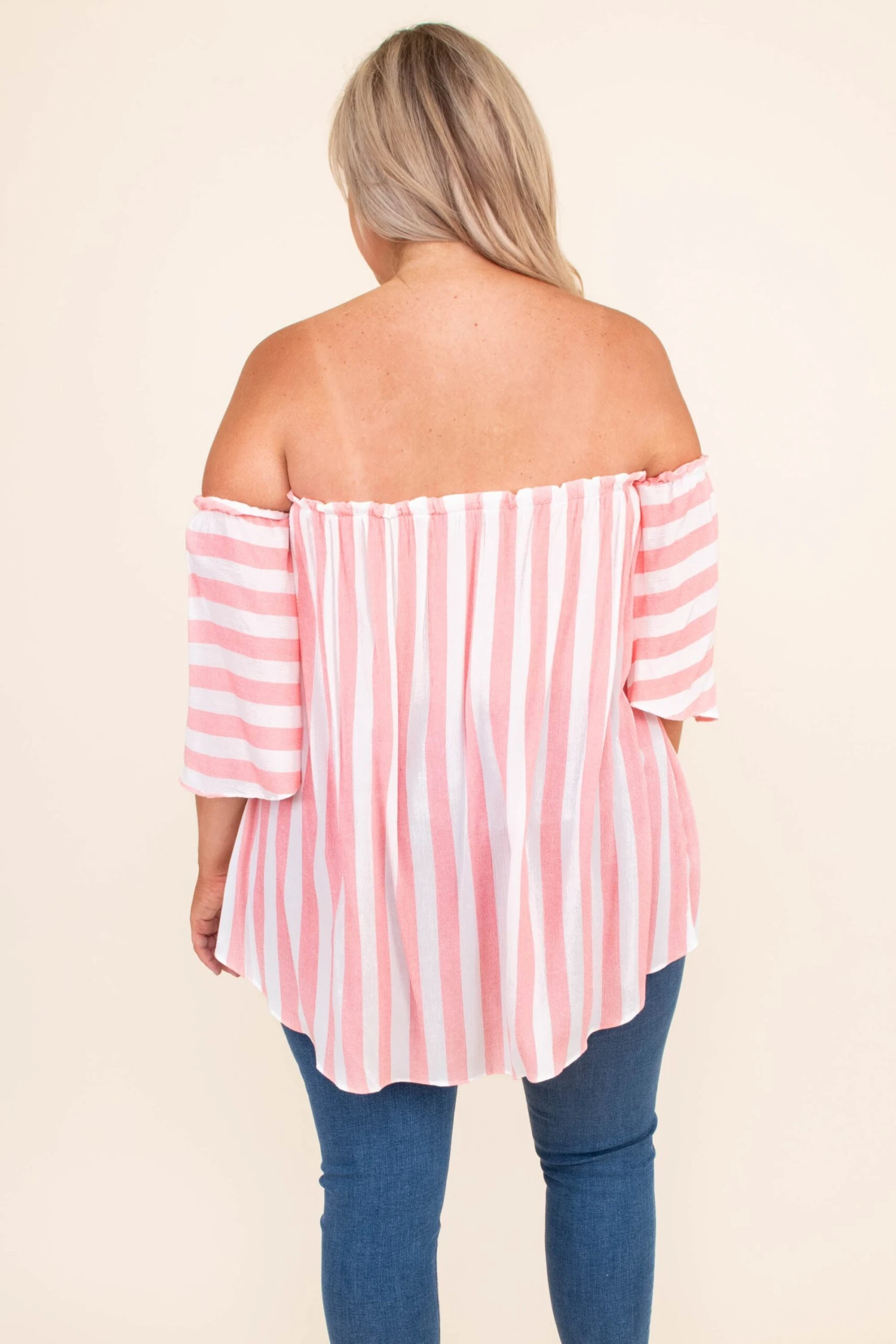 Blown Away By You Blouse, Peach 5 Blown Away By You Blouse, Peach - Image 5