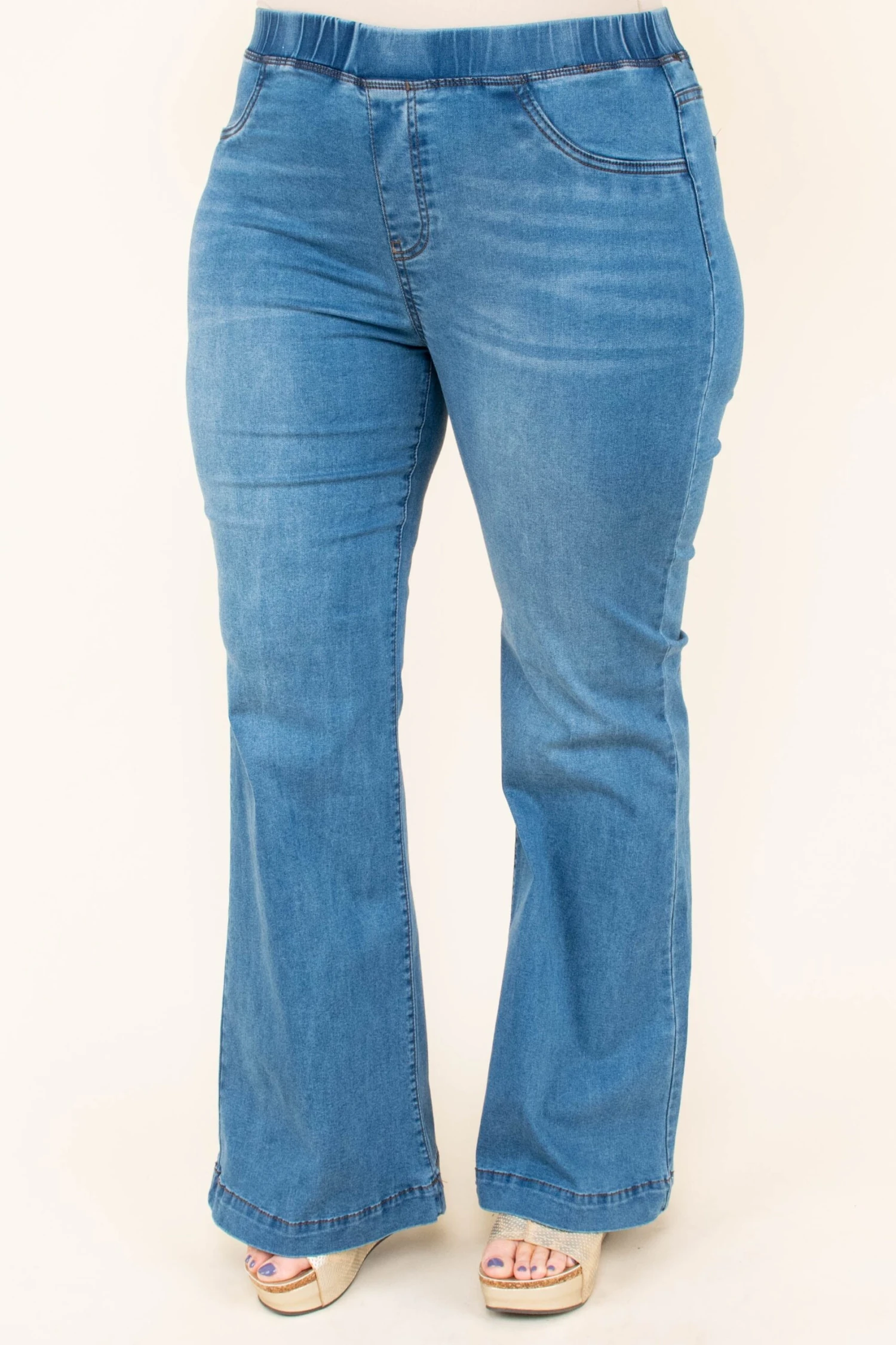 Dare To Flare Jeans, Medium Wash 1 Dare To Flare Jeans, Medium Wash