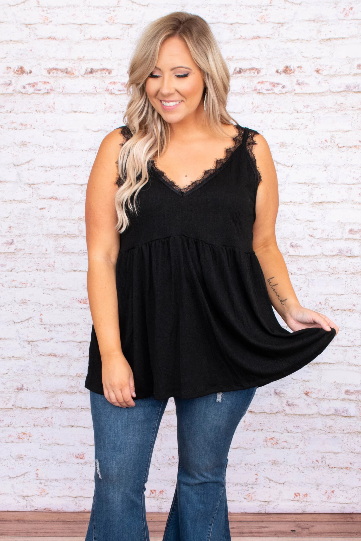 Hand In Hand Tank, Black 1 Hand In Hand Tank, Black