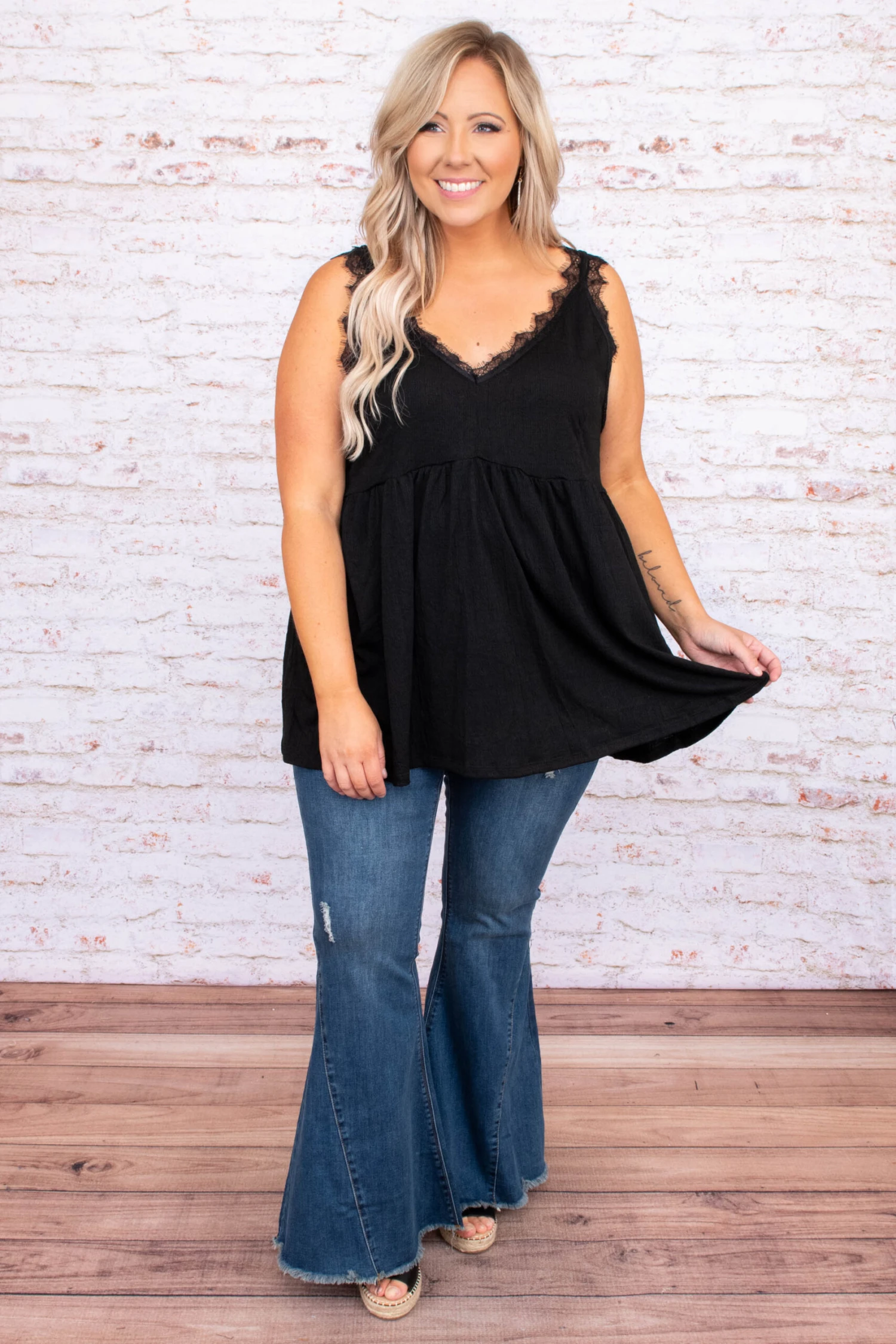 Hand In Hand Tank, Black 3 Hand In Hand Tank, Black - Image 3