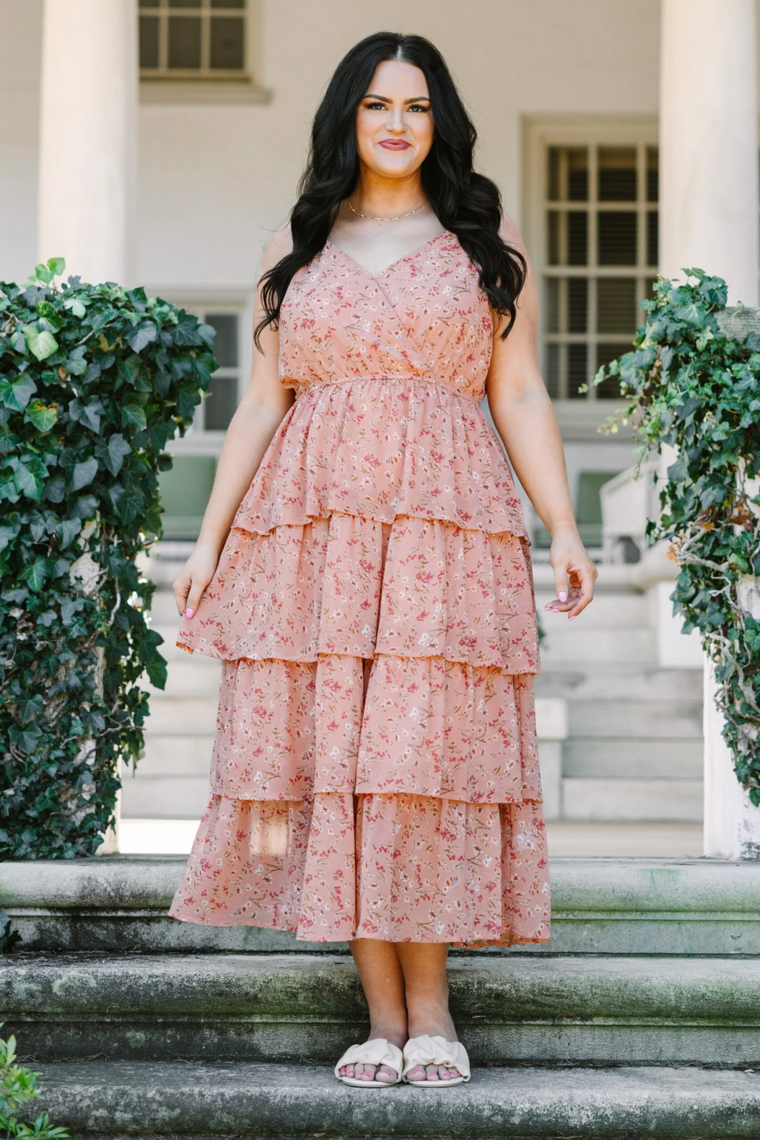 Days Together Midi Dress, Peach 1 Days Together Midi Dress, Peach