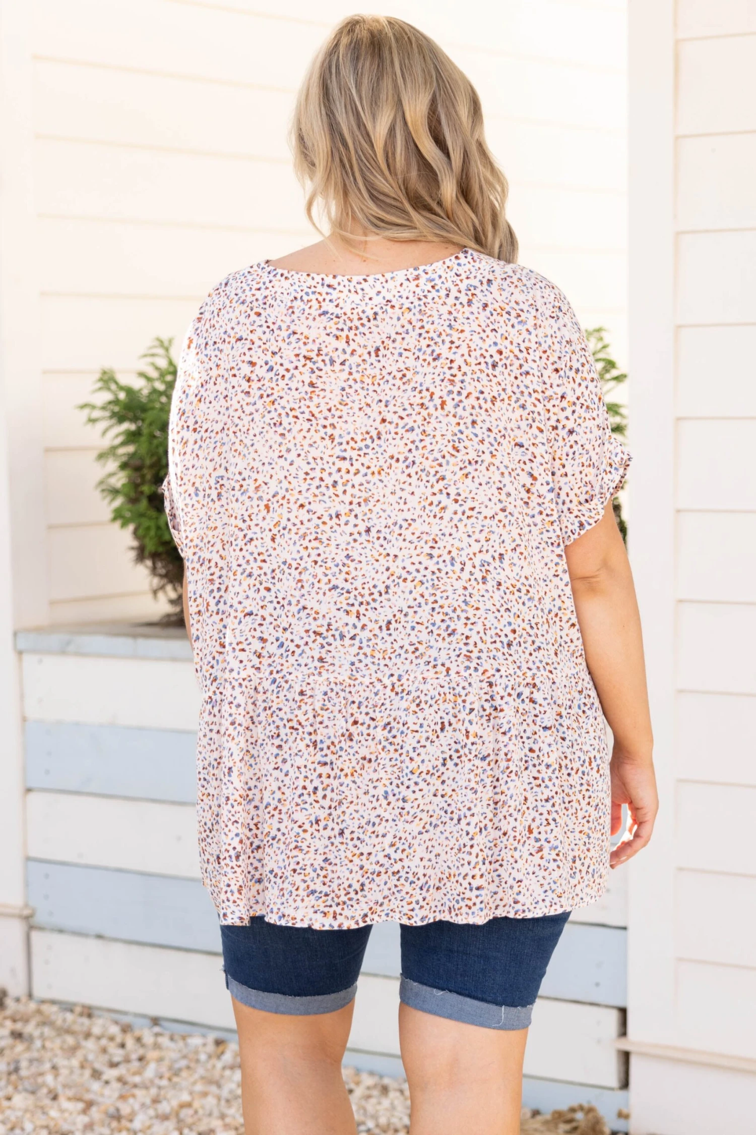 Different Perspectives Top, Blue Multi 5 Different Perspectives Top, Blue Multi - Image 5