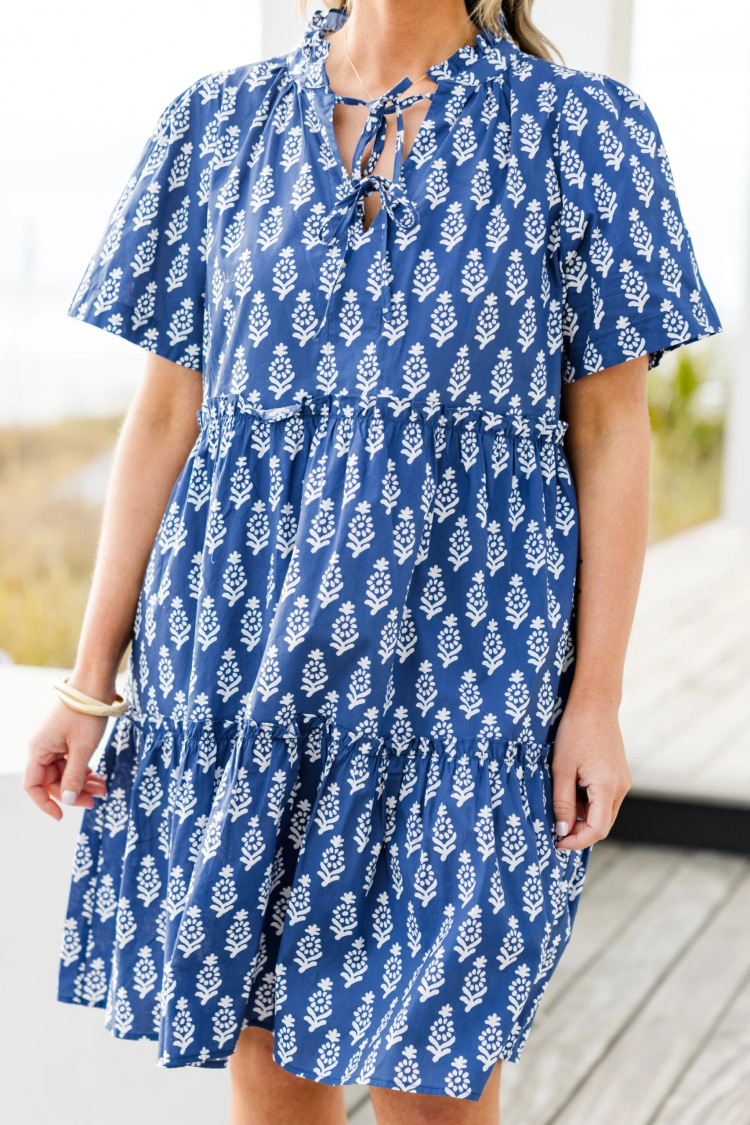 Distant Moon Dress, Navy 5 Distant Moon Dress, Navy - Image 5