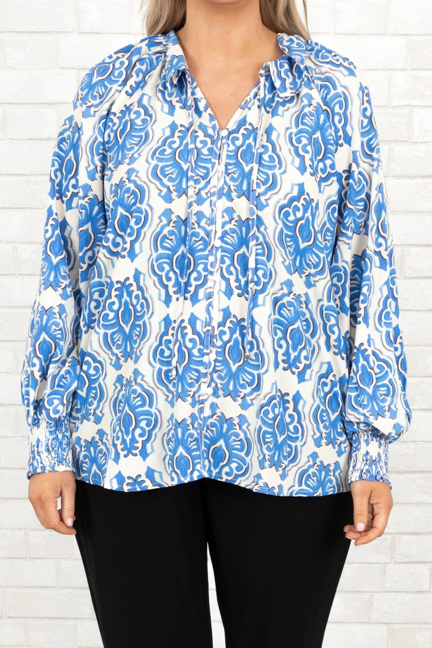 Don't Forget Your Smile Top, Blue 4 Don't Forget Your Smile Top, Blue - Image 4