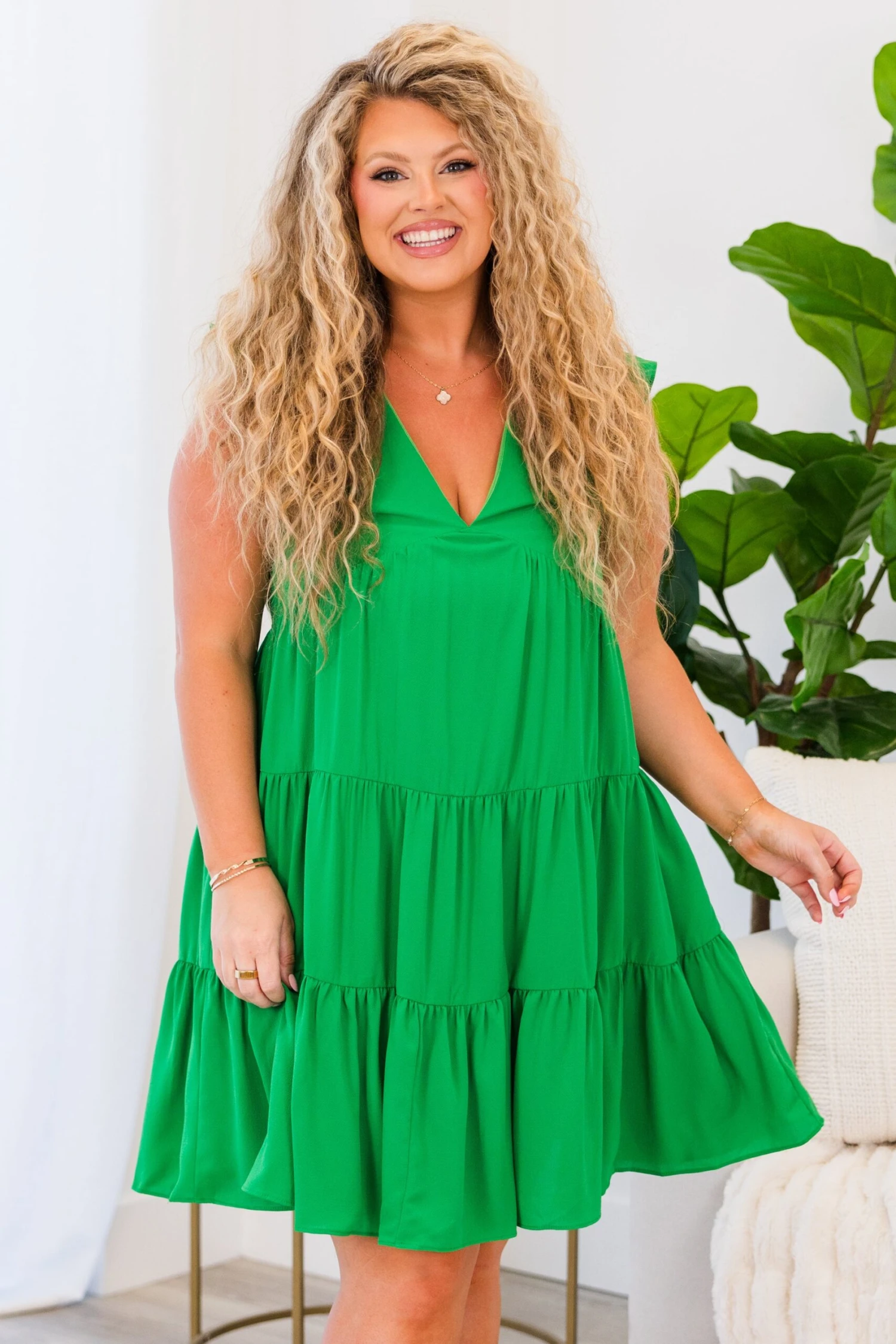 Don't Leave Me Hangin' Dress, Kelly Green 2 Don't Leave Me Hangin' Dress, Kelly Green - Image 2