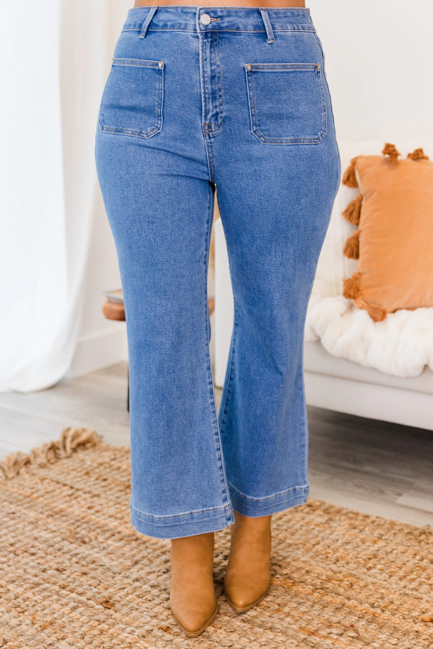 Don't Think Twice Jeans, Medium Wash 2 Don't Think Twice Jeans, Medium Wash - Image 2