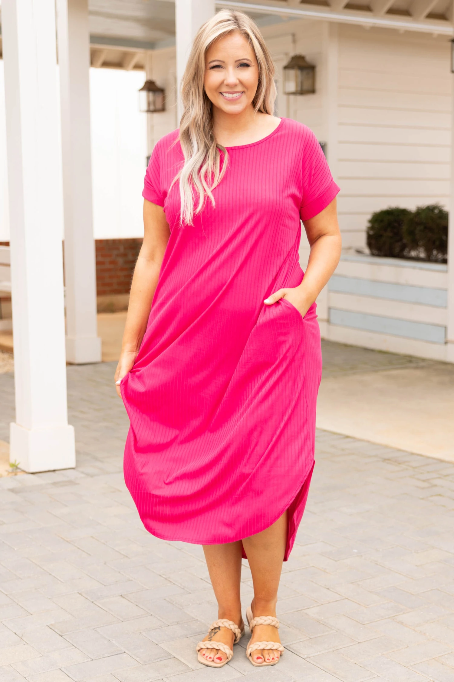 Elegant Darling Dress, Fuchsia 1 Elegant Darling Dress, Fuchsia