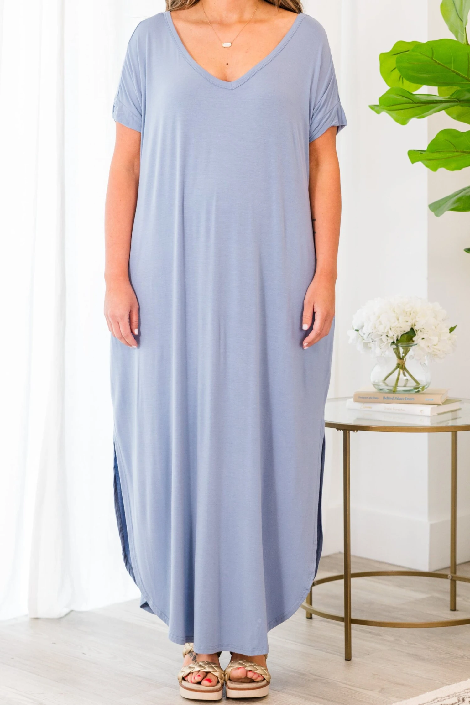 Enchanting Memory Maxi Dress, Ash Blue 5 Enchanting Memory Maxi Dress, Ash Blue - Image 5