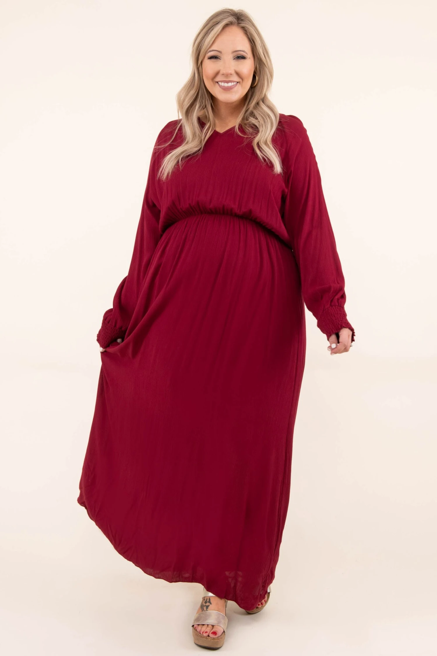 Eternal Hope Dress, Burgundy 4 Eternal Hope Dress, Burgundy - Image 4
