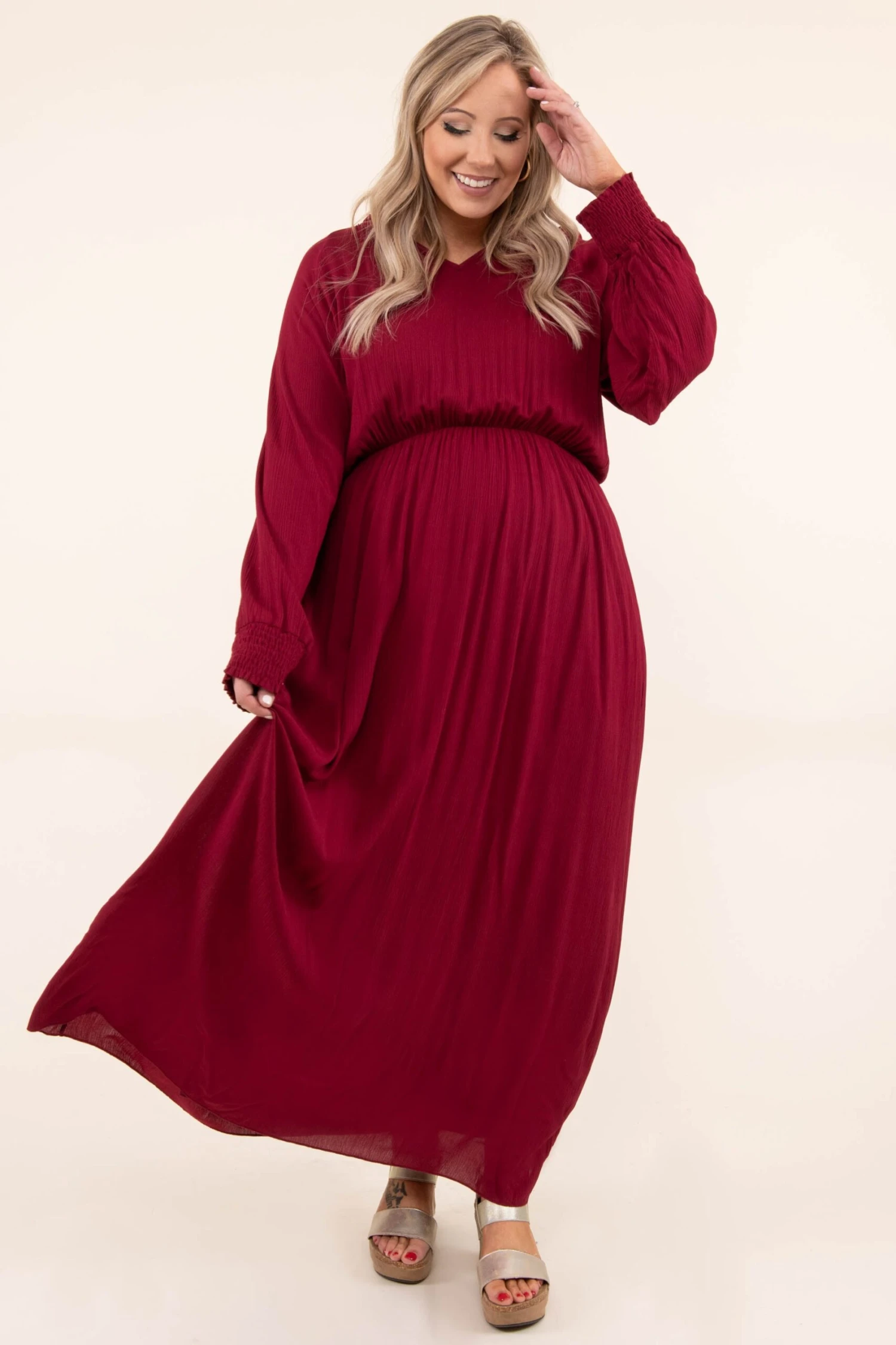 Eternal Hope Dress, Burgundy 2 Eternal Hope Dress, Burgundy - Image 2