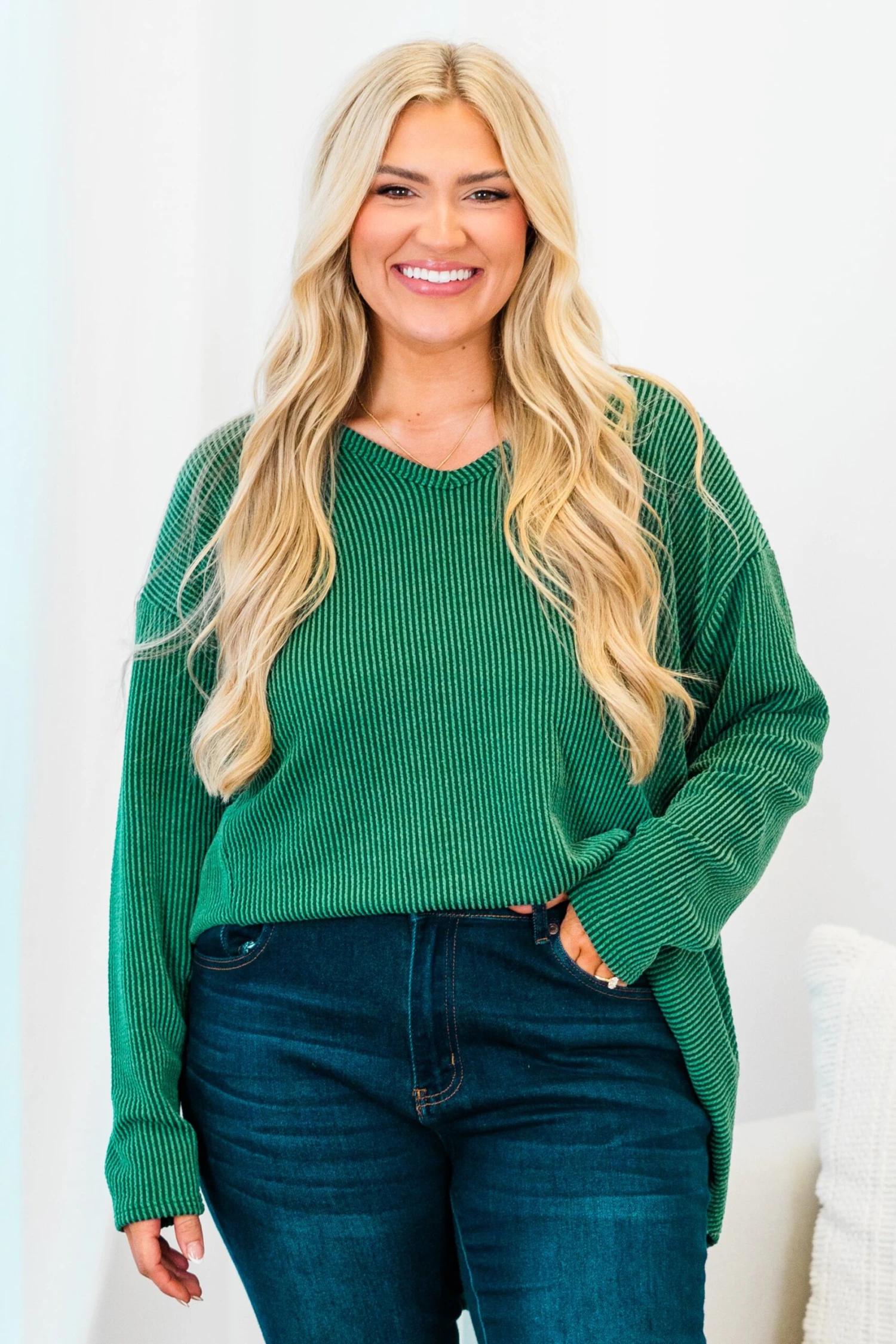 Feel The Same Way Top, Hunter Green 2 Feel The Same Way Top, Hunter Green - Image 2