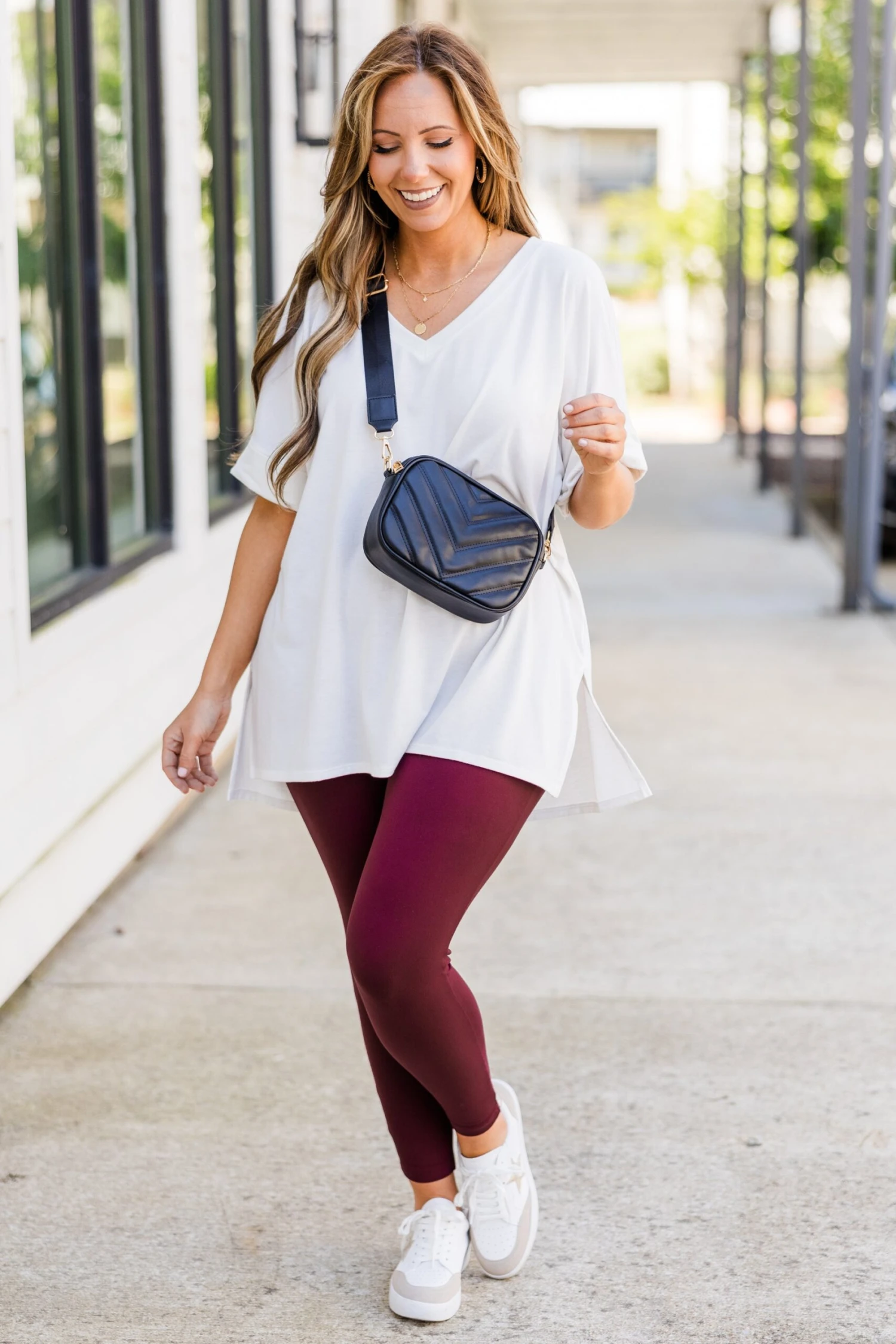 First Place Leggings, Dark Burgundy 7 First Place Leggings, Dark Burgundy - Image 7