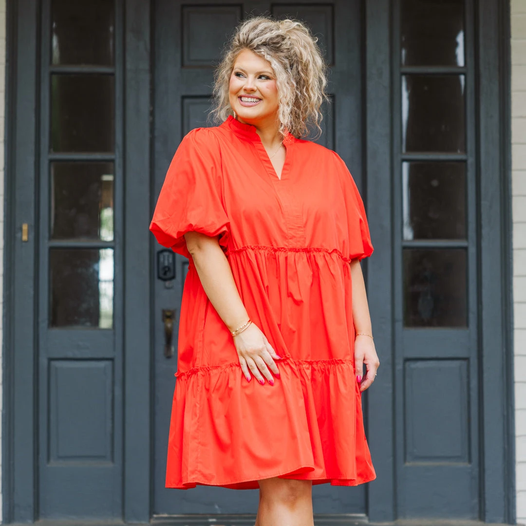 First Things First Dress, Bright Red 1 First Things First Dress, Bright Red