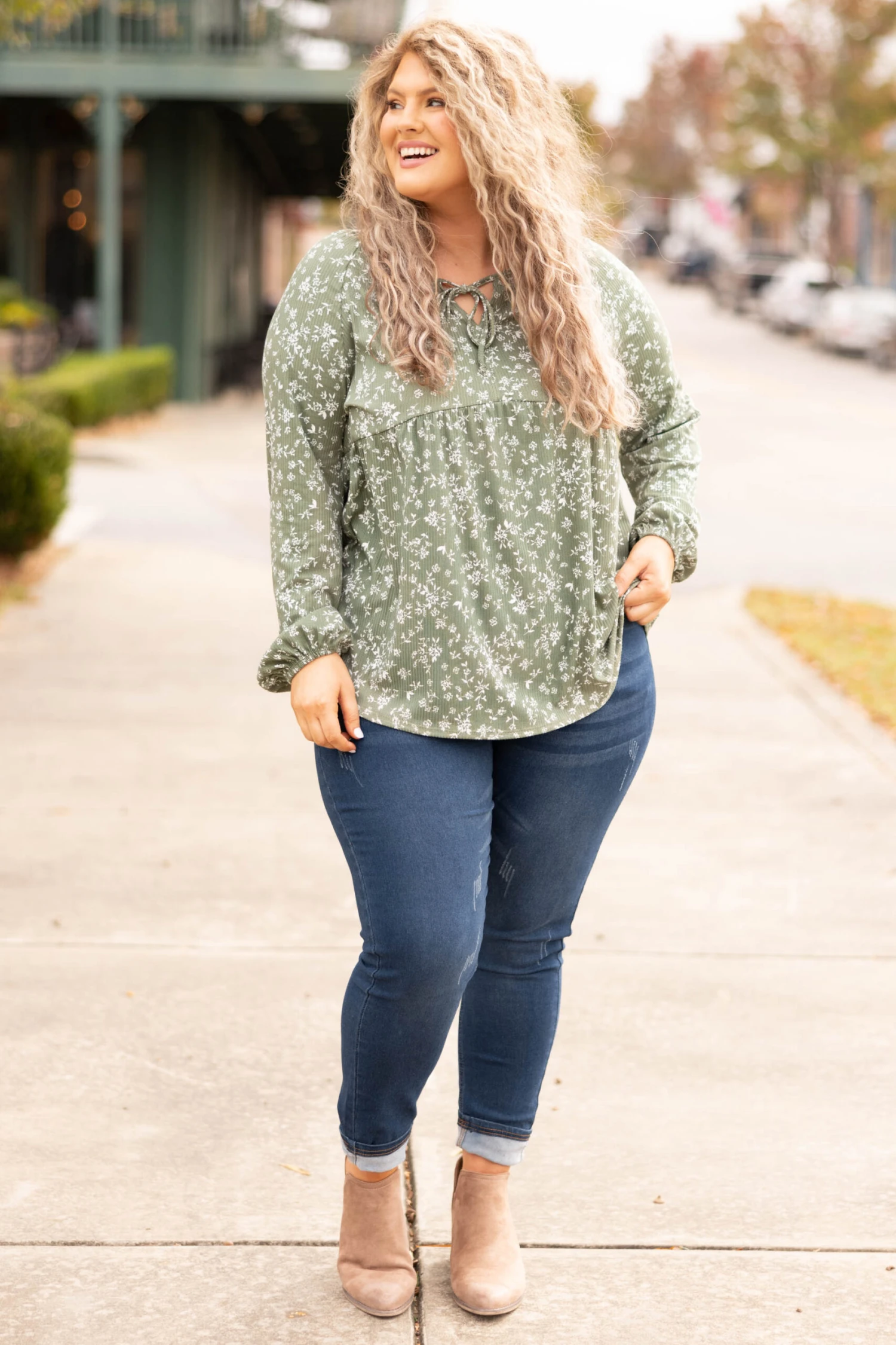 Forever And Always Tunic, Olive 3 Forever And Always Tunic, Olive - Image 3