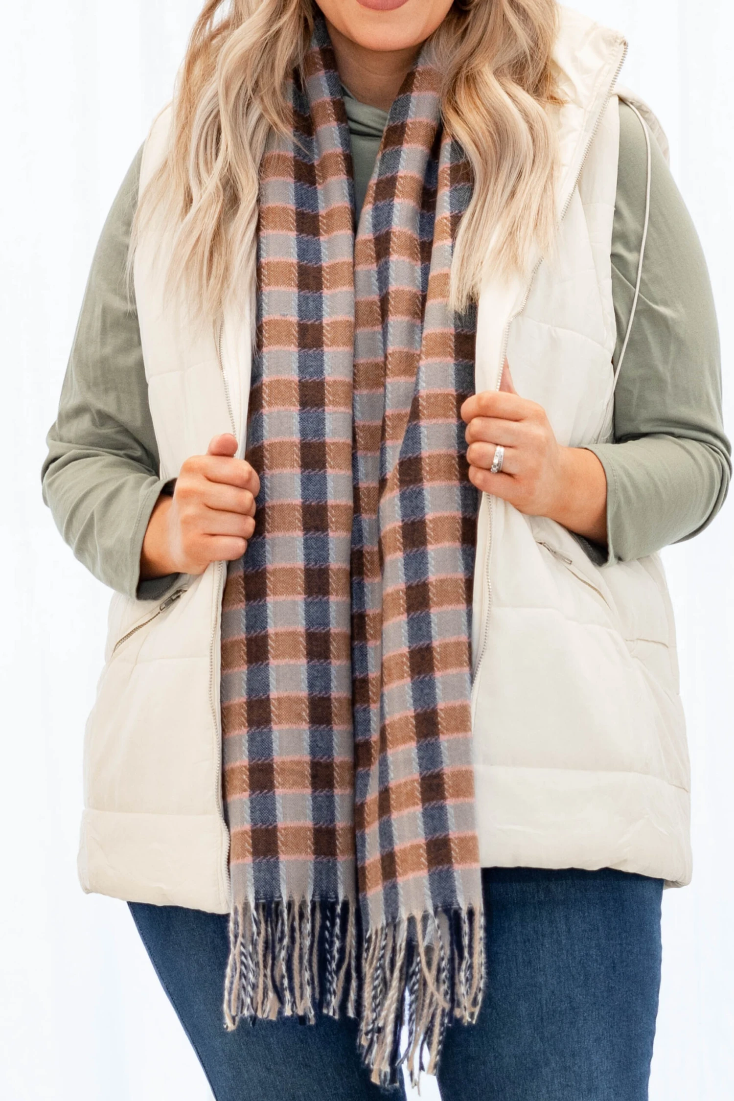 Frosted Upon Scarf, Blue 2 Frosted Upon Scarf, Blue - Image 2