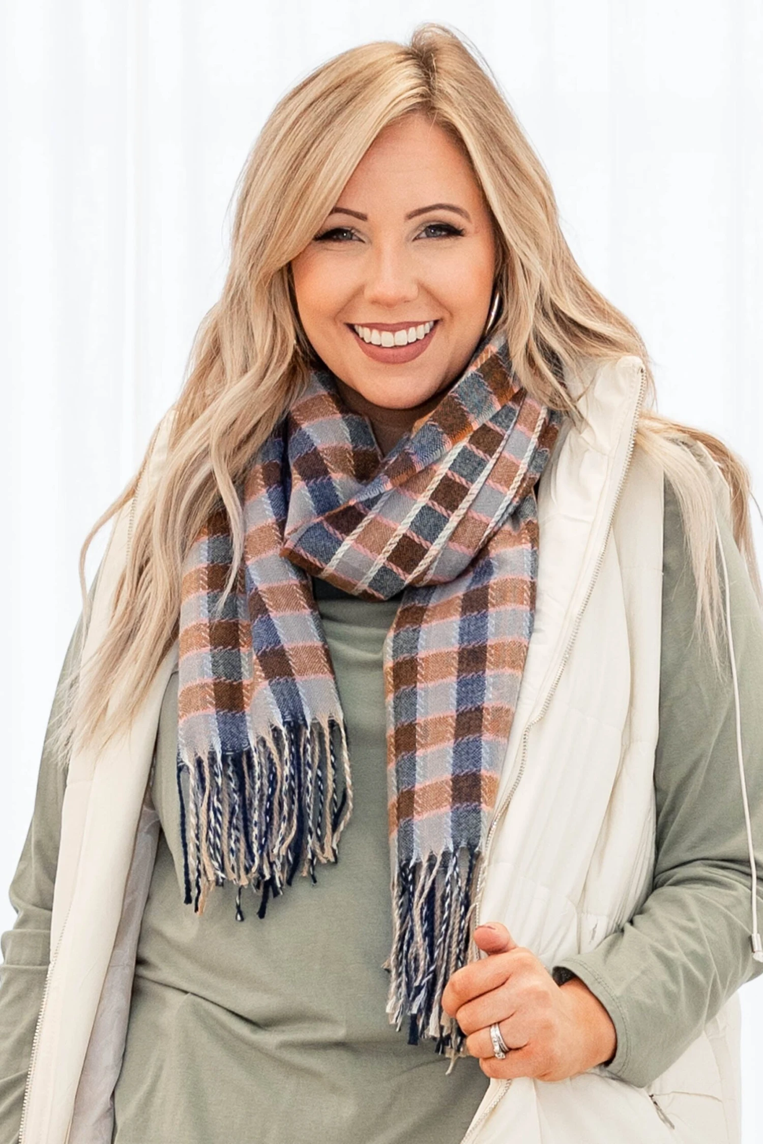 Frosted Upon Scarf, Blue 1 Frosted Upon Scarf, Blue