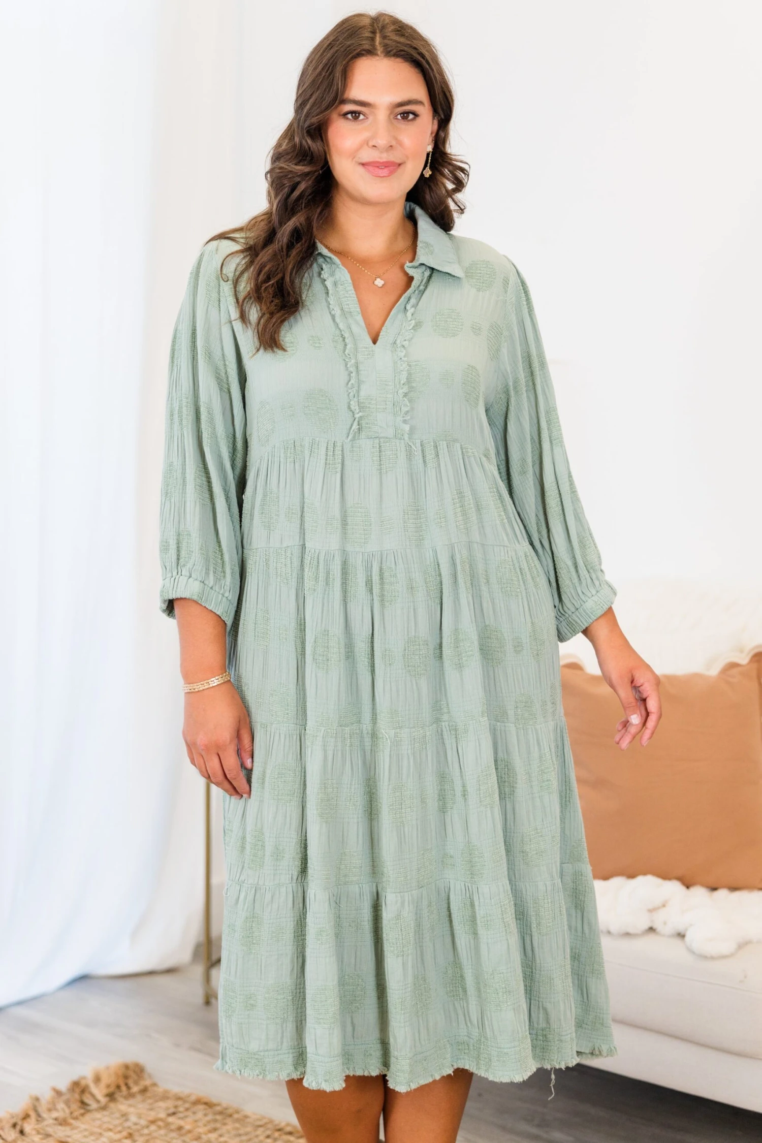 Full Heart Midi Dress, Mint 2 Full Heart Midi Dress, Mint - Image 2