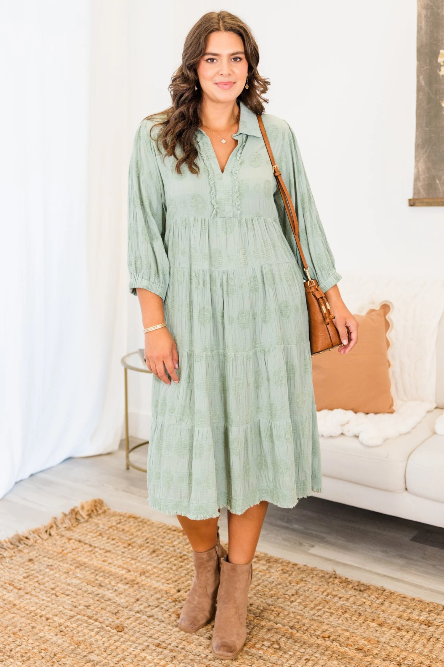 Full Heart Midi Dress, Mint 4 Full Heart Midi Dress, Mint - Image 4