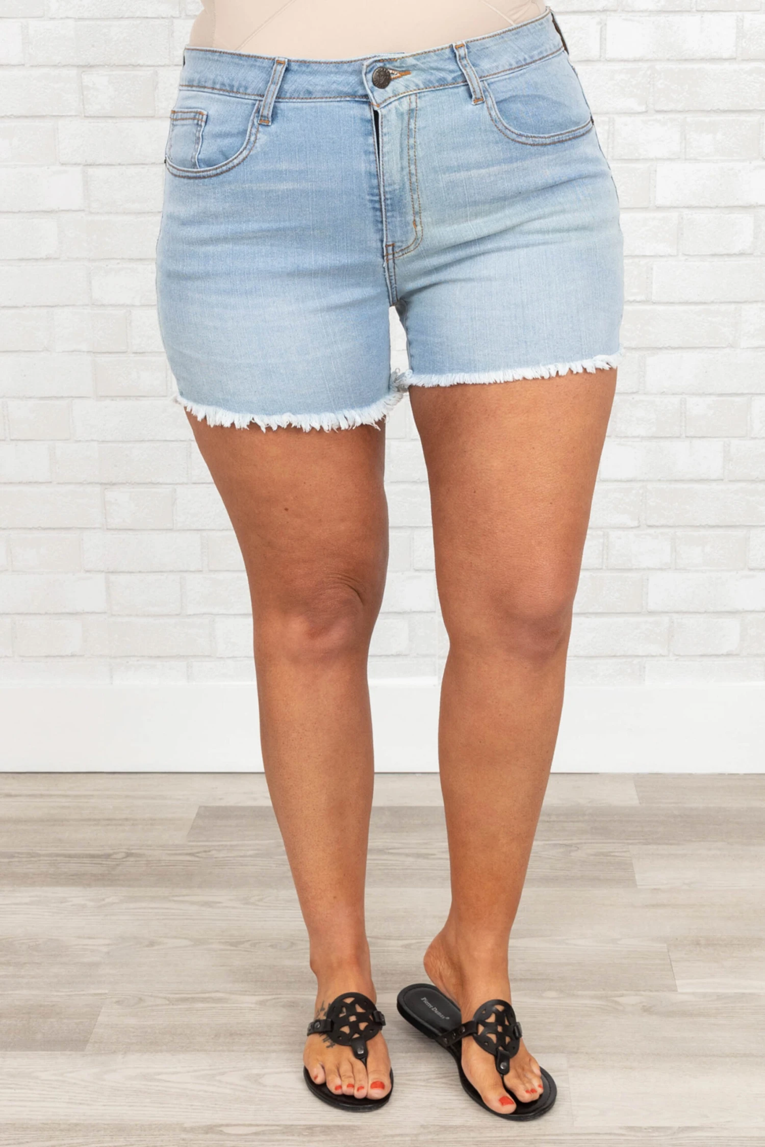 Fun And Games Shorts, Light Wash 1 Fun And Games Shorts, Light Wash