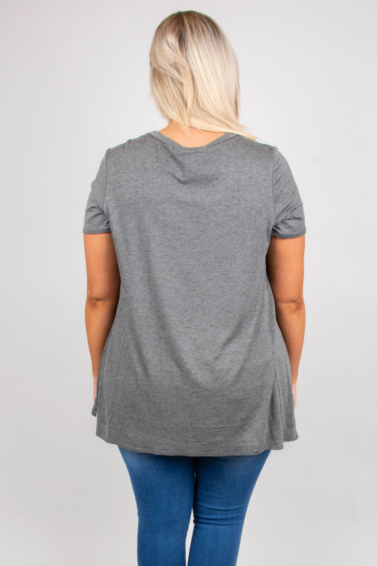 Game Day Vibes Top, Charcoal 4 Game Day Vibes Top, Charcoal - Image 4