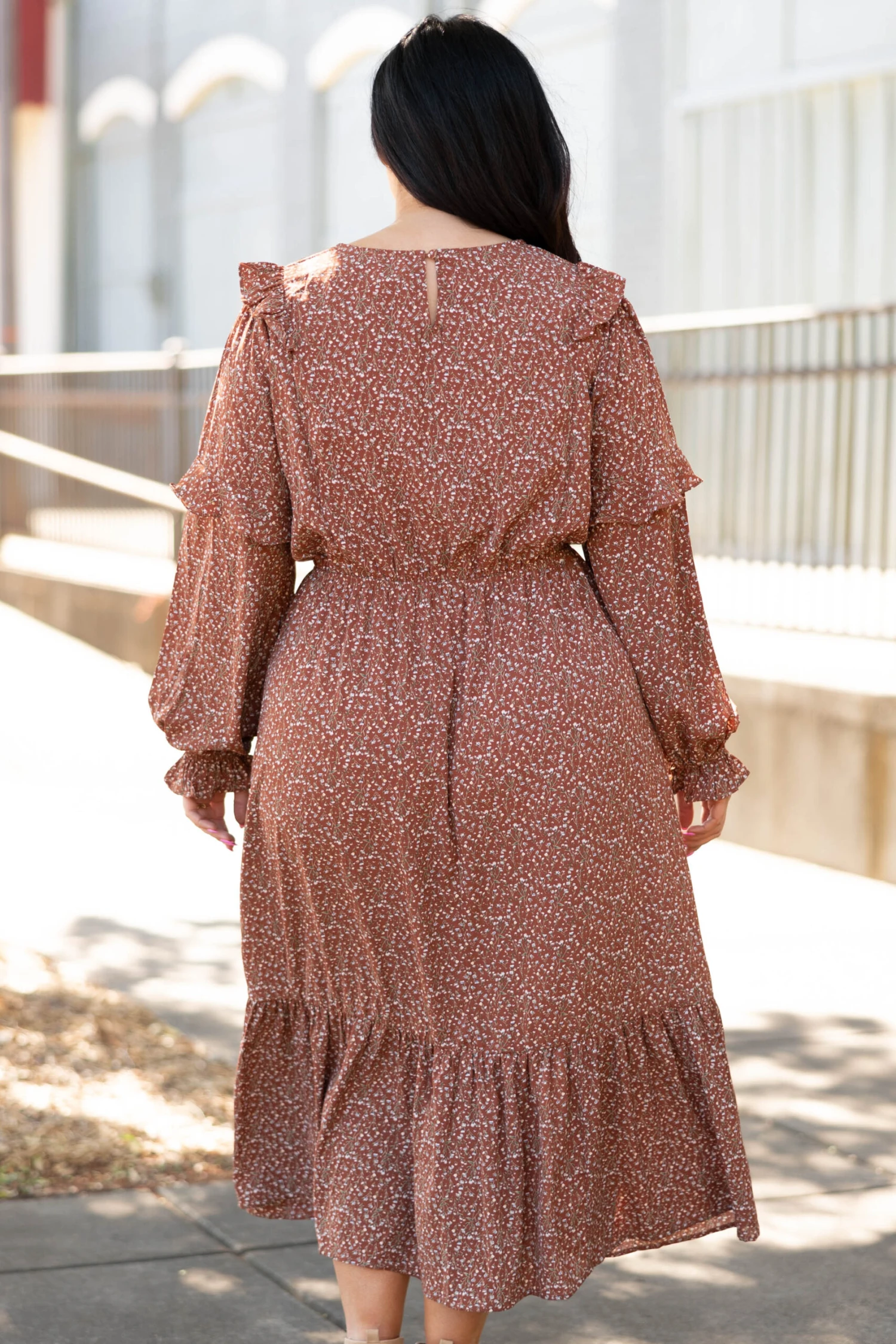 Garden Of My Dreams Dress, Brown 5 Garden Of My Dreams Dress, Brown - Image 5