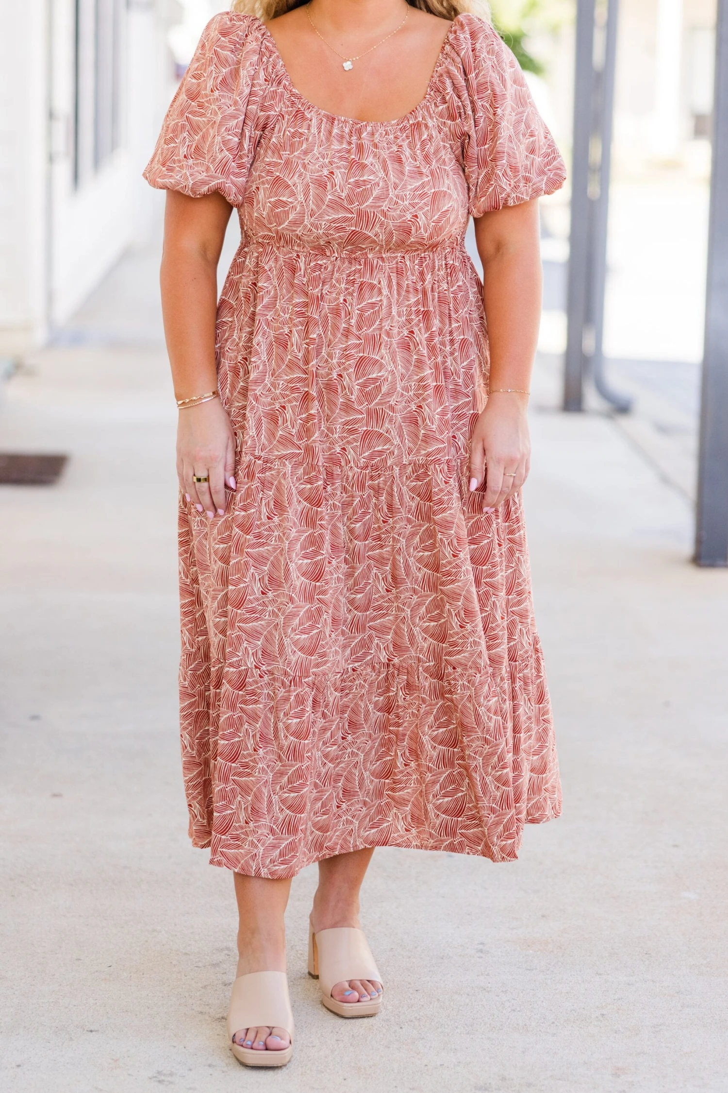 Give A Little Bit Midi Dress, Orange 6 Give A Little Bit Midi Dress, Orange - Image 6