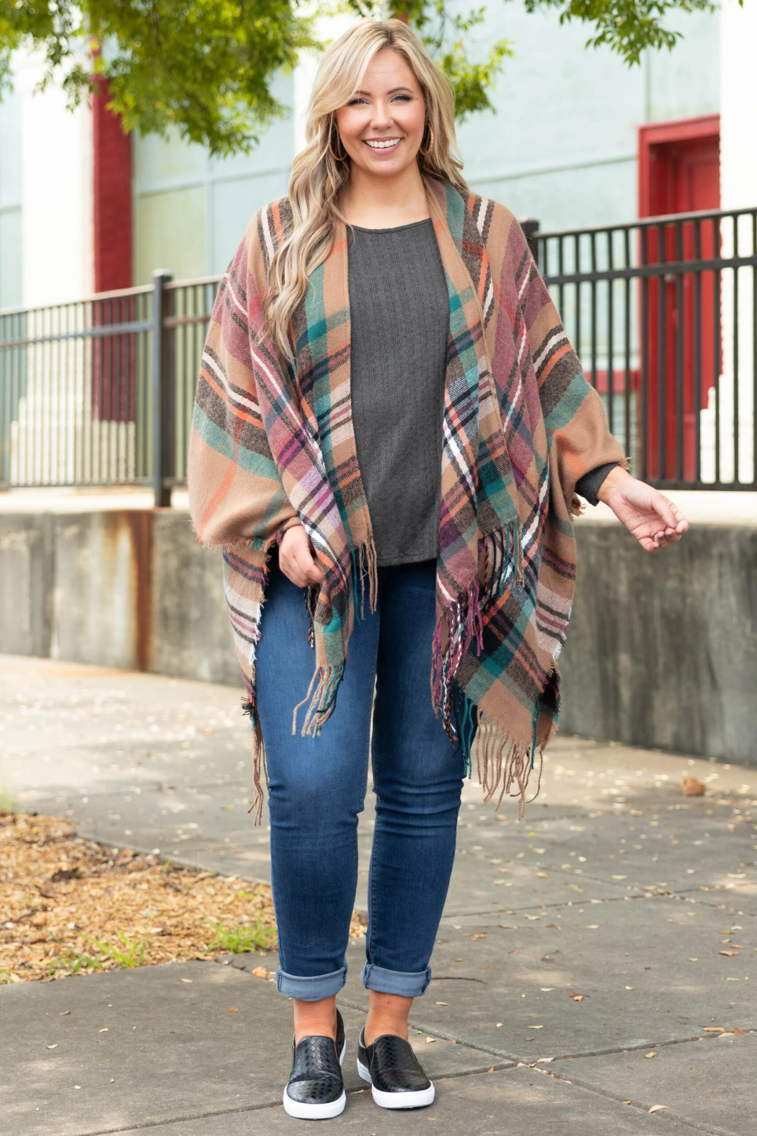 Going To The City Poncho, Multi 2 Going To The City Poncho, Multi - Image 2