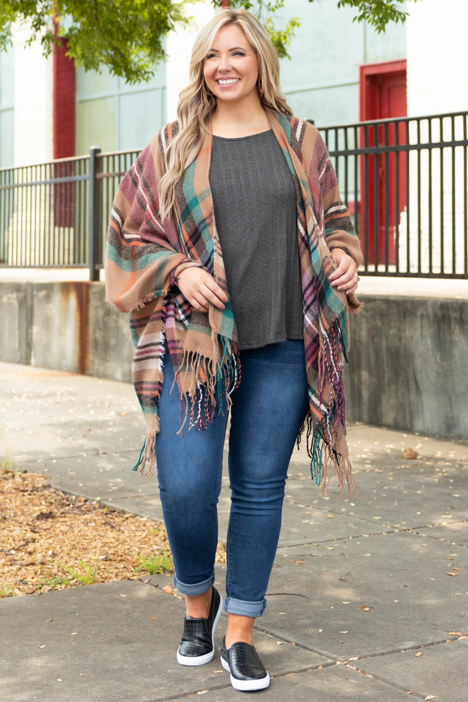 Going To The City Poncho, Multi 3 Going To The City Poncho, Multi - Image 3