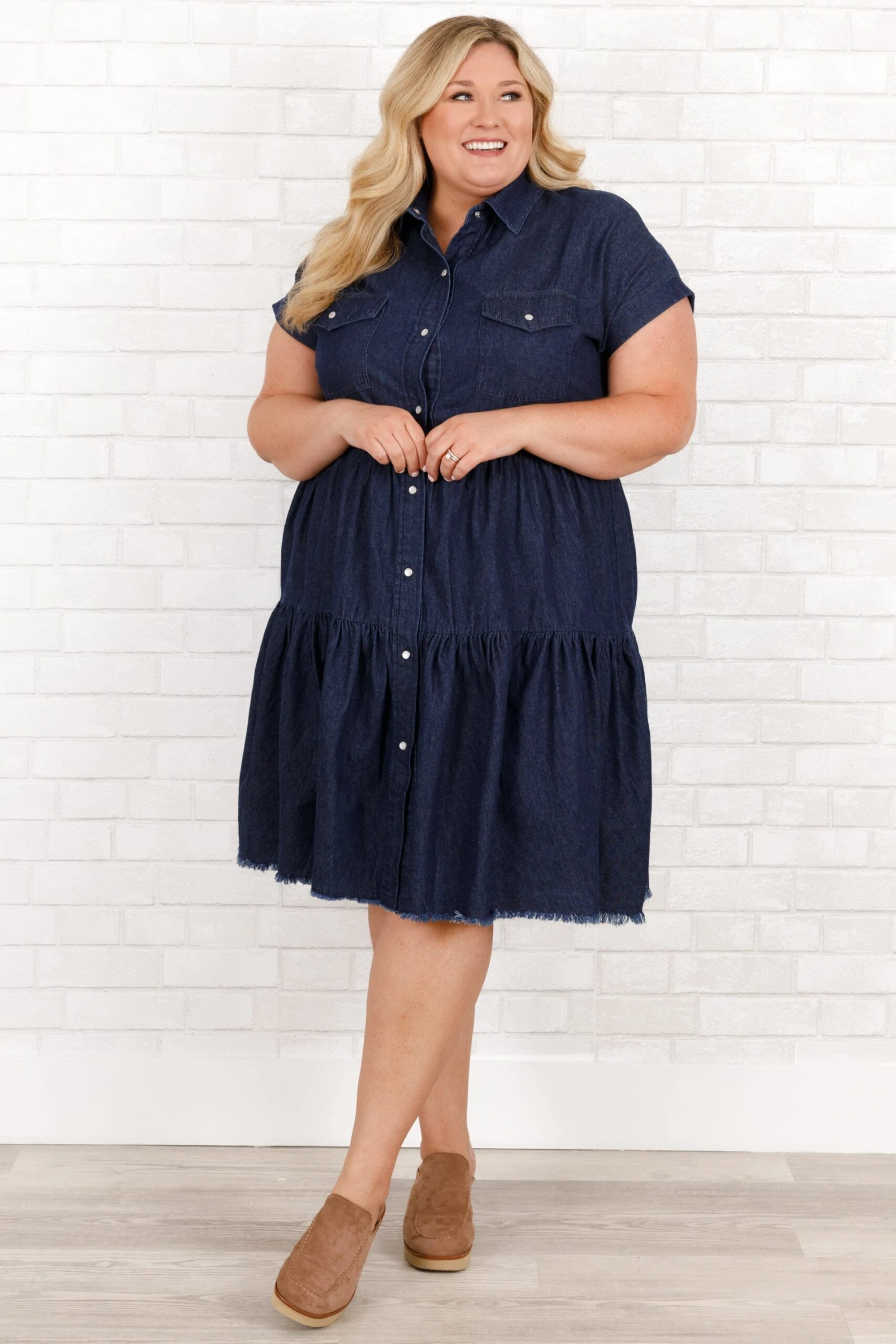 Heart In Your Hands Dress, Dark Denim 4 Heart In Your Hands Dress, Dark Denim - Image 4