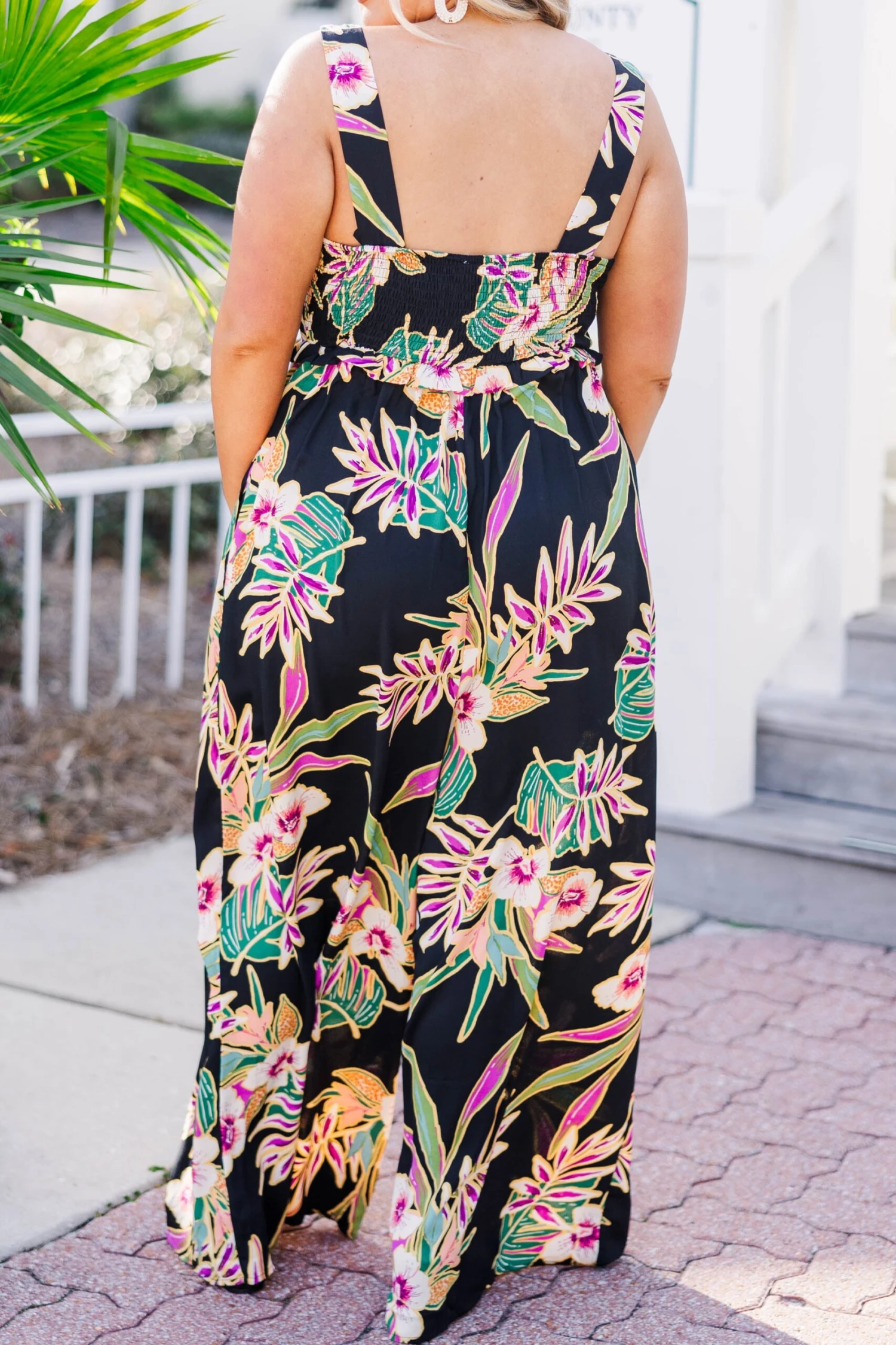 Hibiscus Nights Jumpsuit, Black 6 Hibiscus Nights Jumpsuit, Black - Image 6