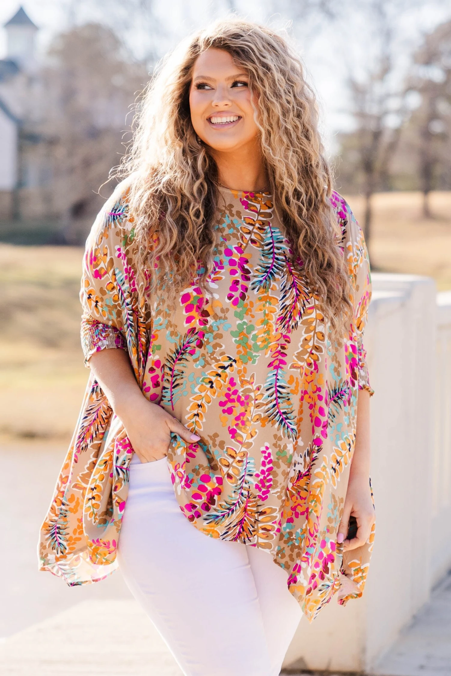 Hold My Hand Tunic, Taupe 2 Hold My Hand Tunic, Taupe - Image 2