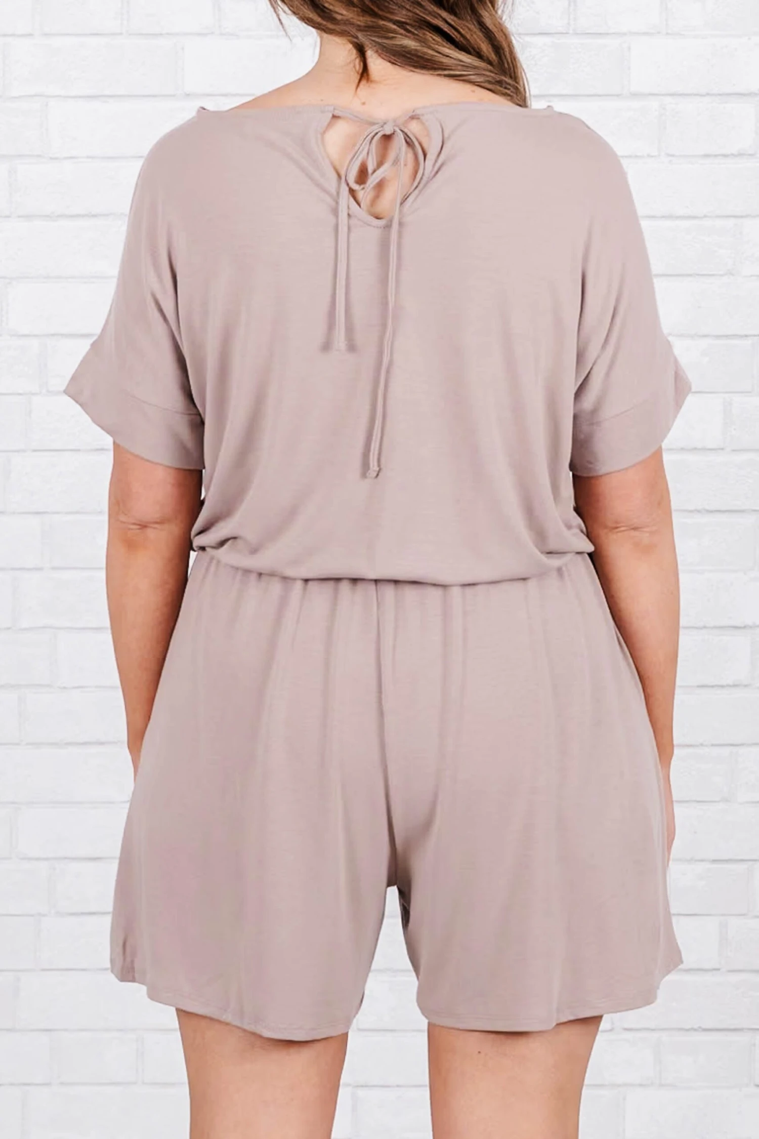In A Hurry Romper, Ash Mocha 6 In A Hurry Romper, Ash Mocha - Image 6