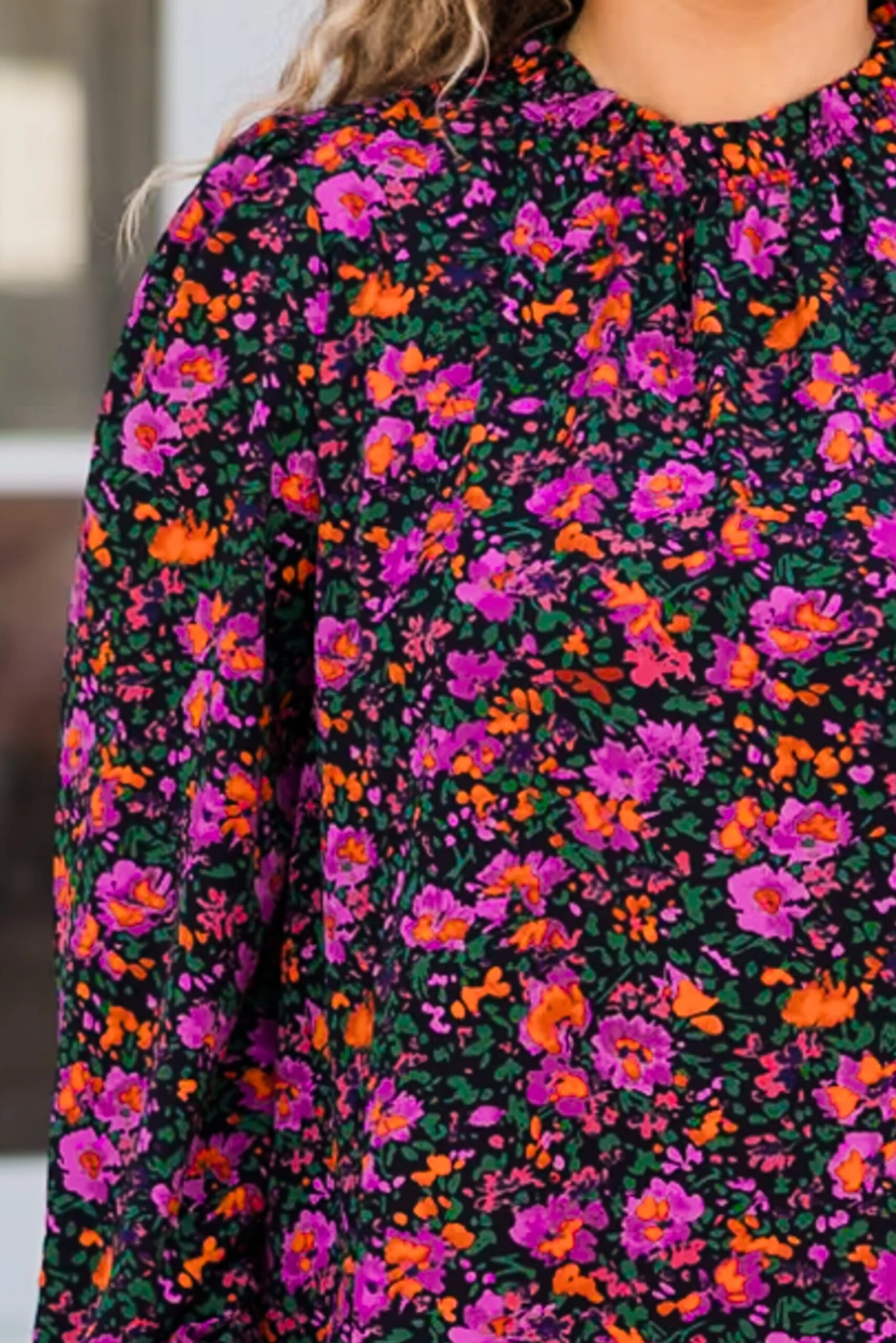 In The Warm Spring Air Top, Purple Floral 5 In The Warm Spring Air Top, Purple Floral - Image 5