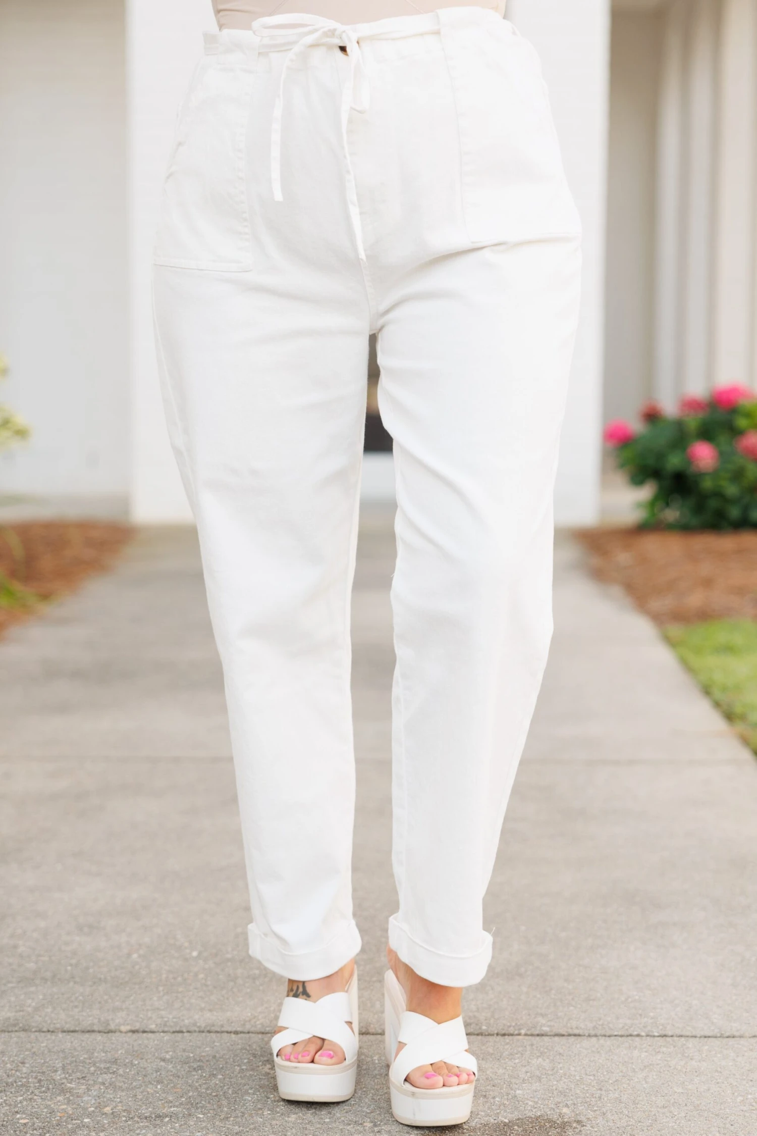 Keeping Busy Pants, White 1 Keeping Busy Pants, White