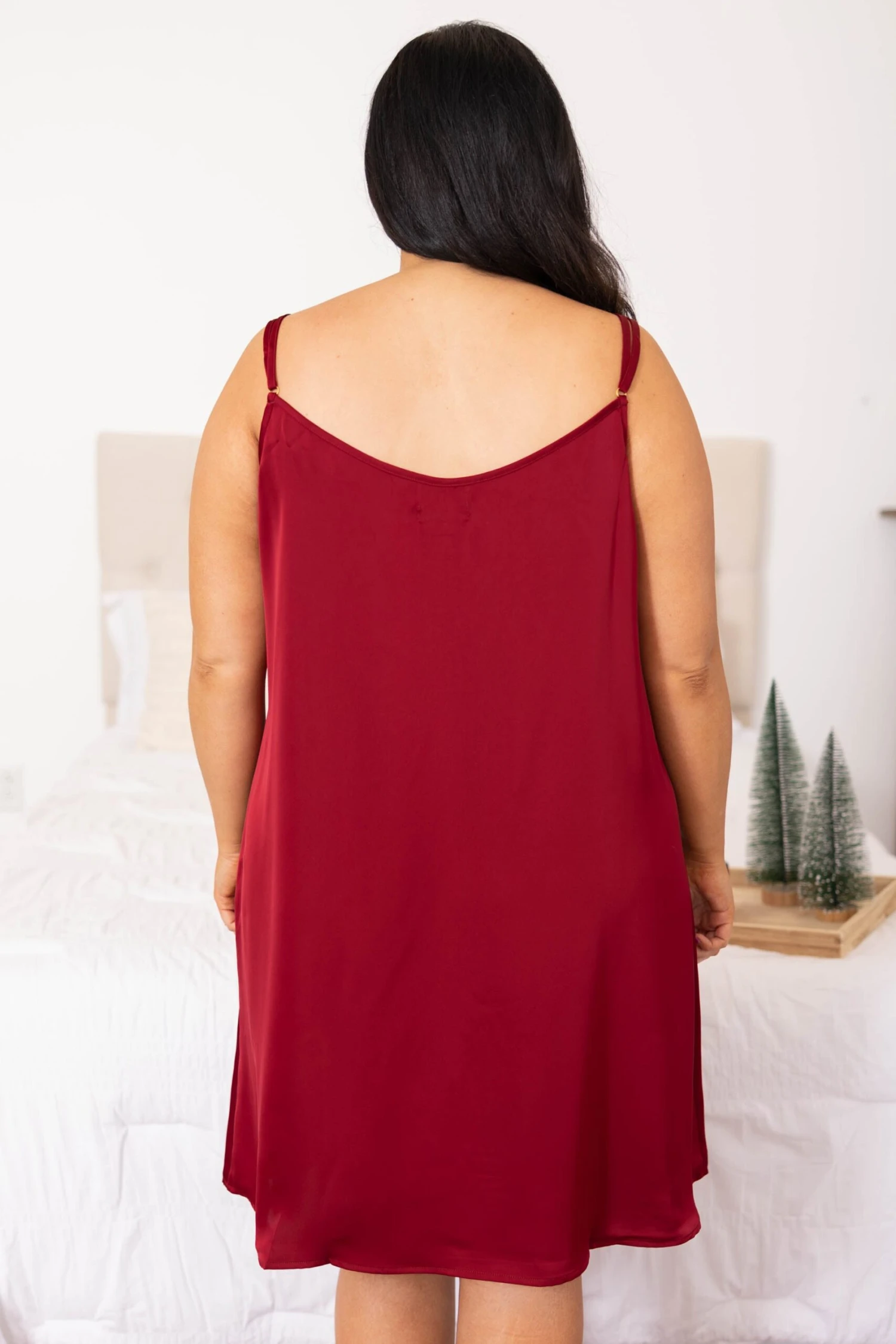 Let Yourself Be Loved Silky Night Slip, Wine 6 Let Yourself Be Loved Silky Night Slip, Wine - Image 6