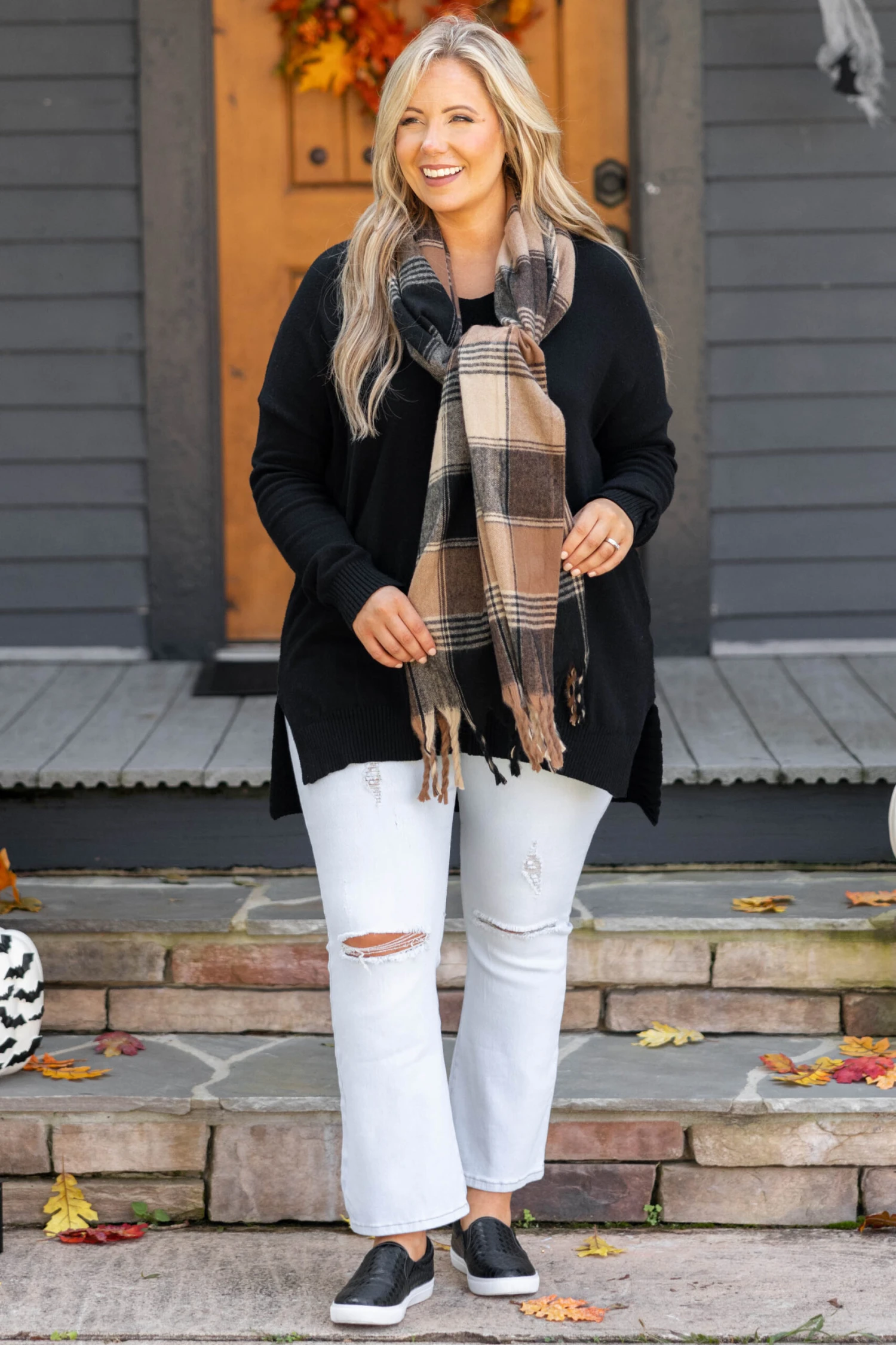 Let's Bundle Up Scarf, Mocha 2 Let's Bundle Up Scarf, Mocha - Image 2