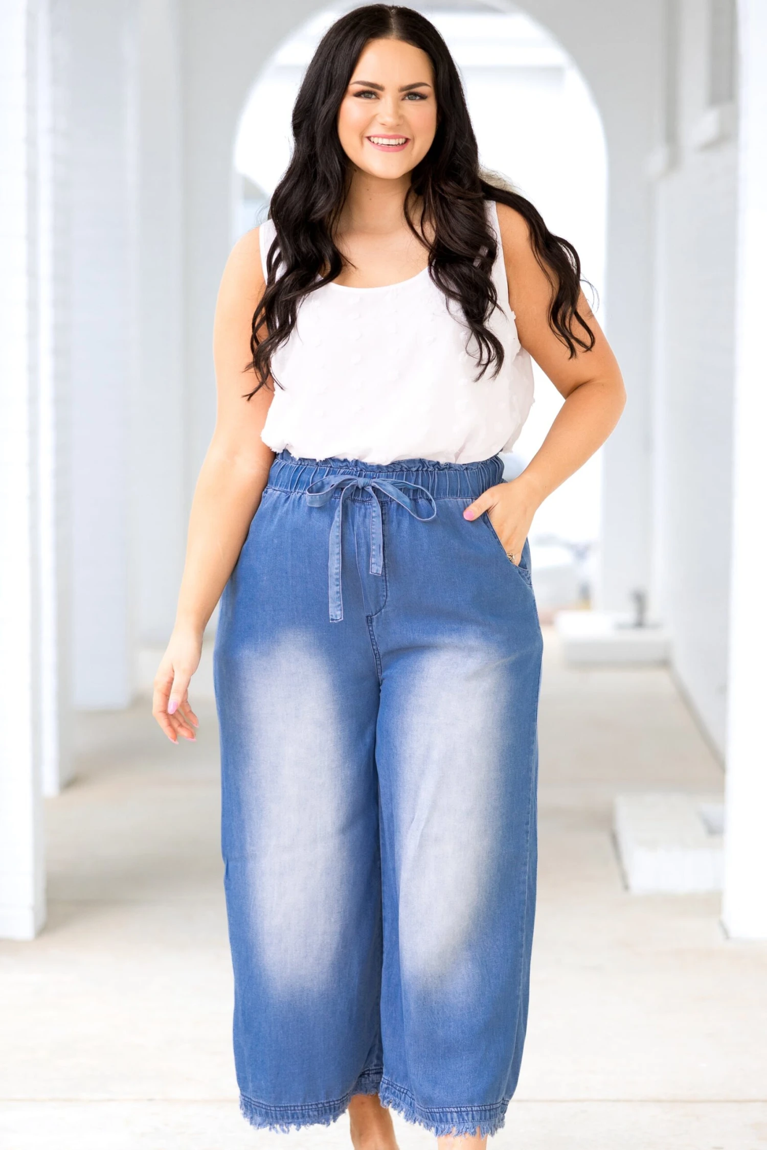 Light And Free Pants, Medium Denim 2 Light And Free Pants, Medium Denim - Image 2