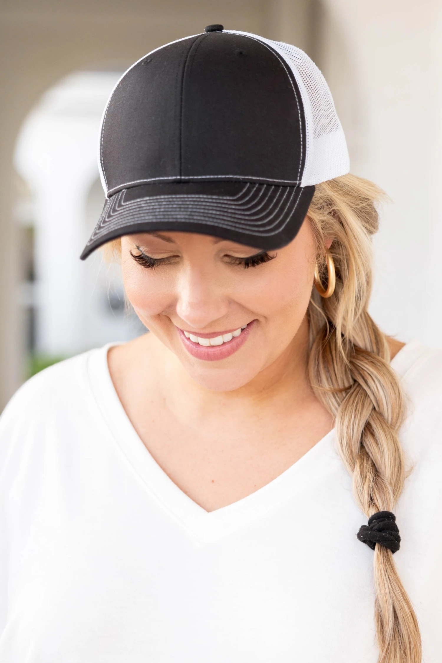 Looking For Shade Hat, Black-White 1 Looking For Shade Hat, Black-White