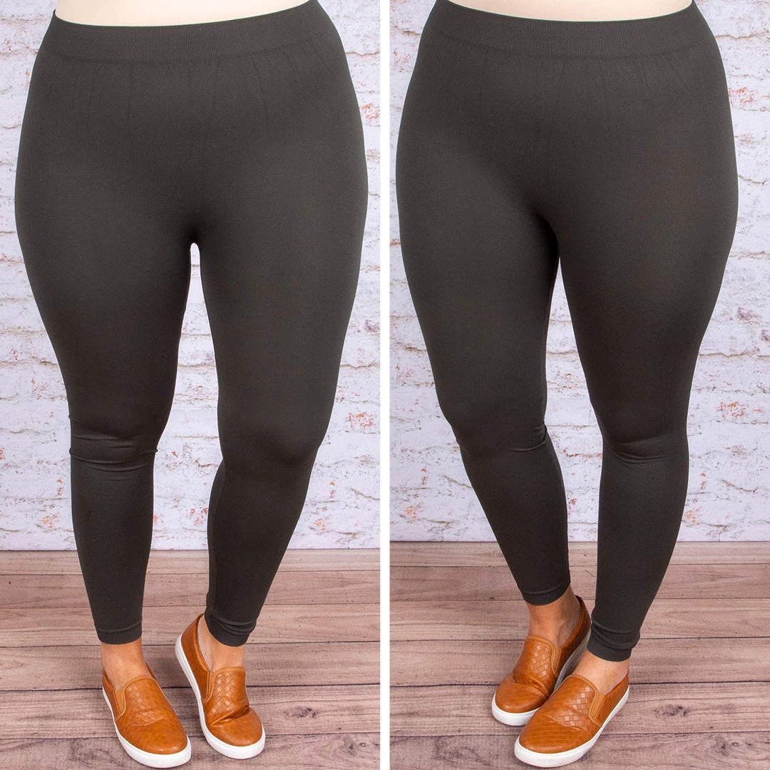 Luxe Leggings, Long Charcoal 5 Luxe Leggings, Long Charcoal - Image 5