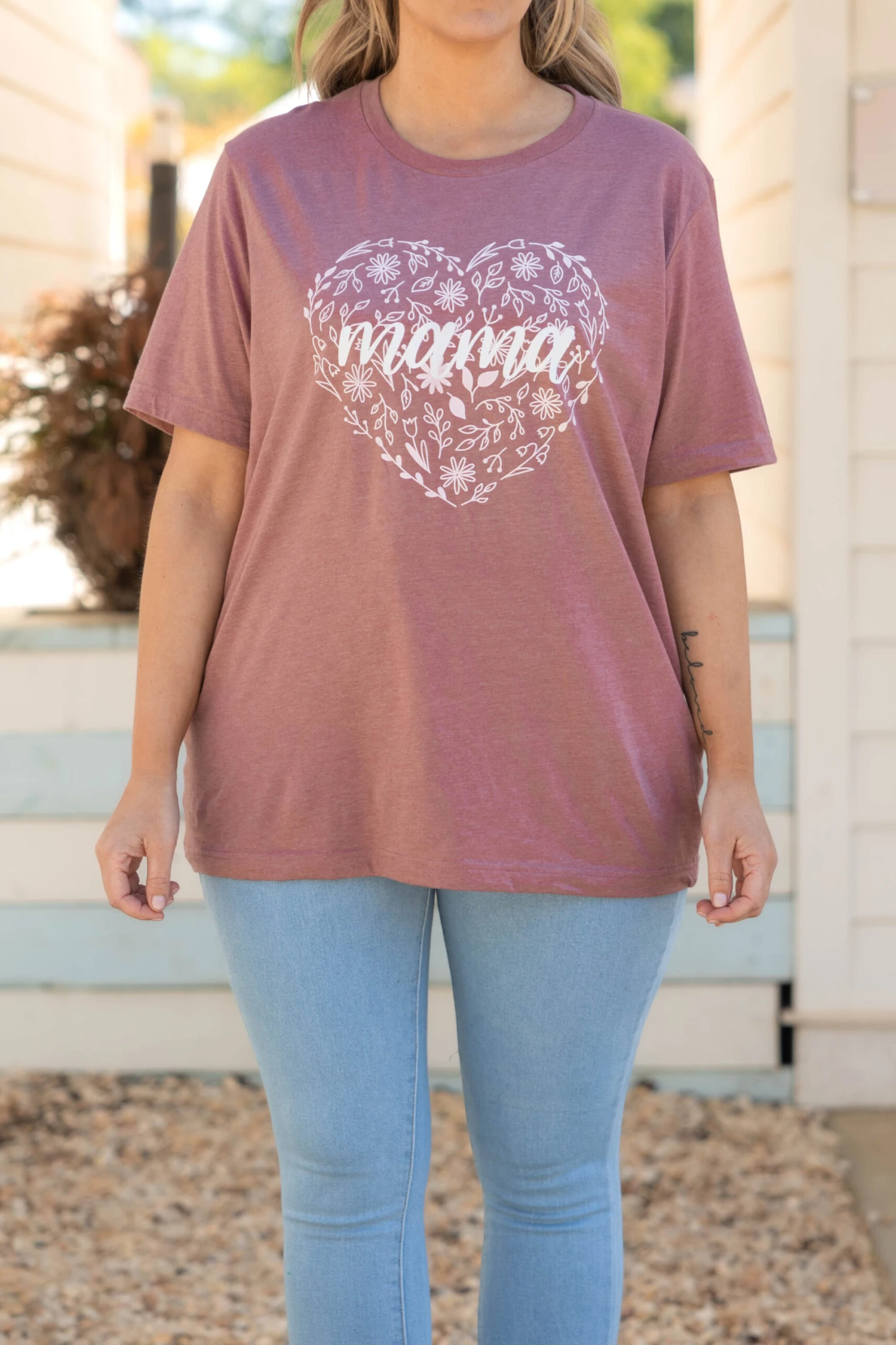 Mama's Love Tee, Heather Mauve 5 Mama's Love Tee, Heather Mauve - Image 5